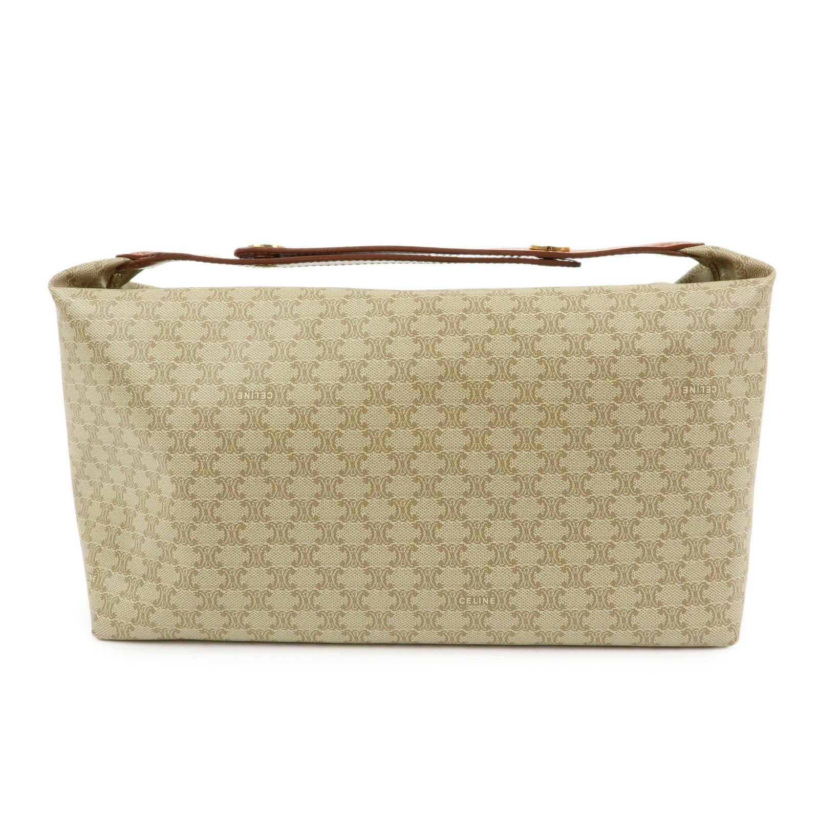 Celine Macadam Hand Bag - Beige, PVC Leather