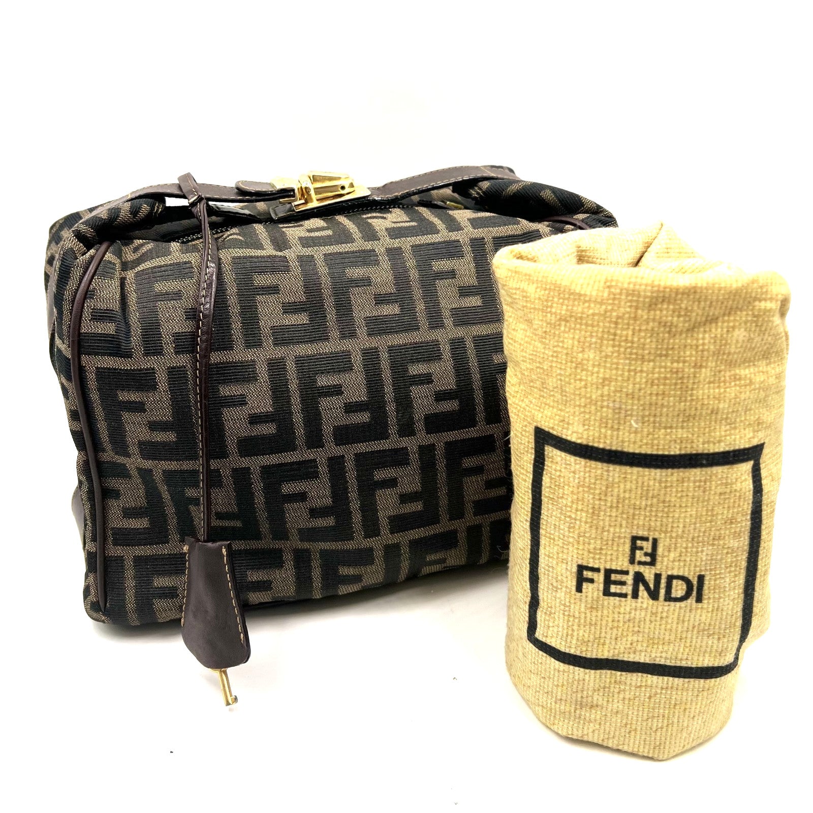 Fendi Vanity Hand Tote Bag - Brown, Canvas and Leather
