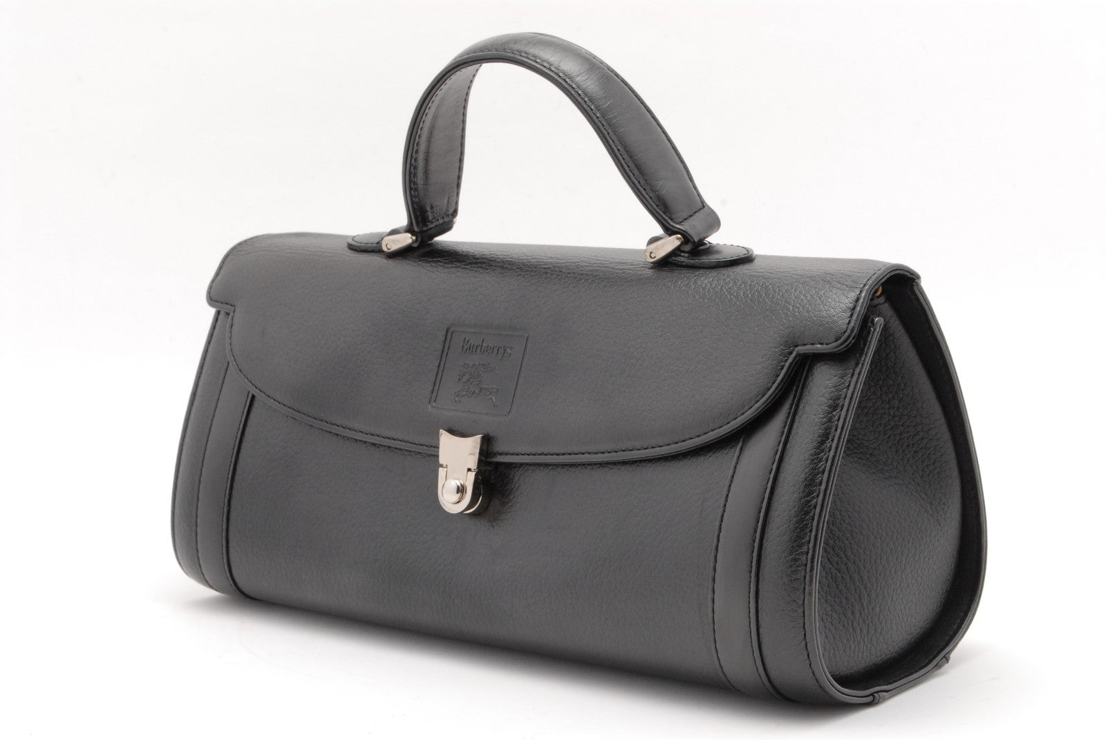 Burberry Nova Check Hand Tote Bag - Black, Leather