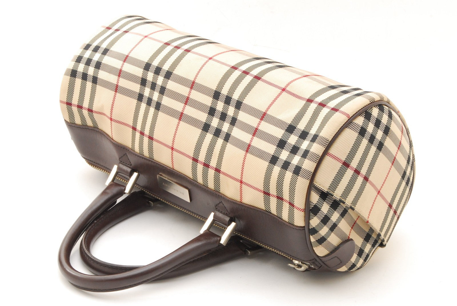 Burberry Nova Check Shoulder Hand Bag - Brown, Canvas Leather