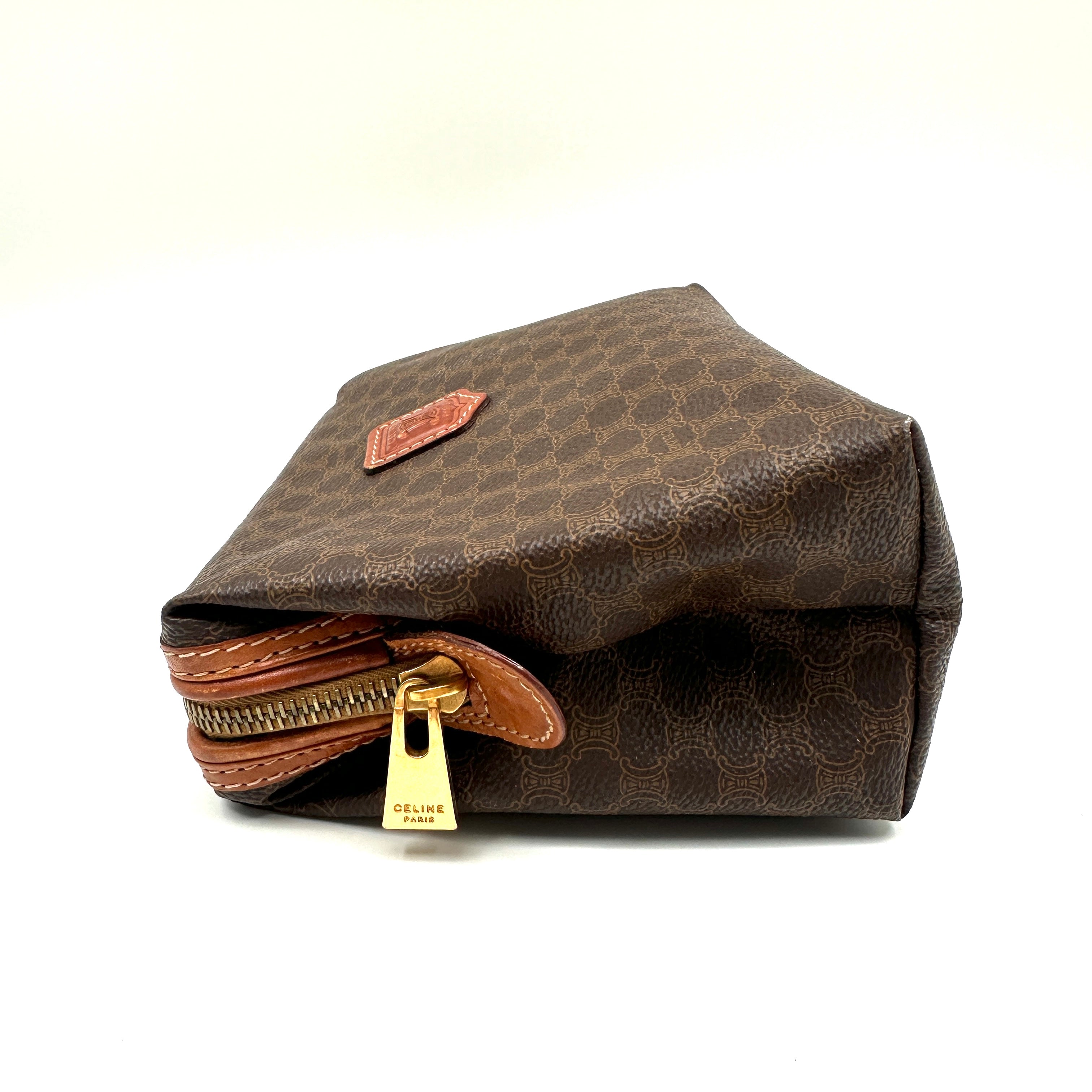 Macadam Canvas pouch Leather Brown