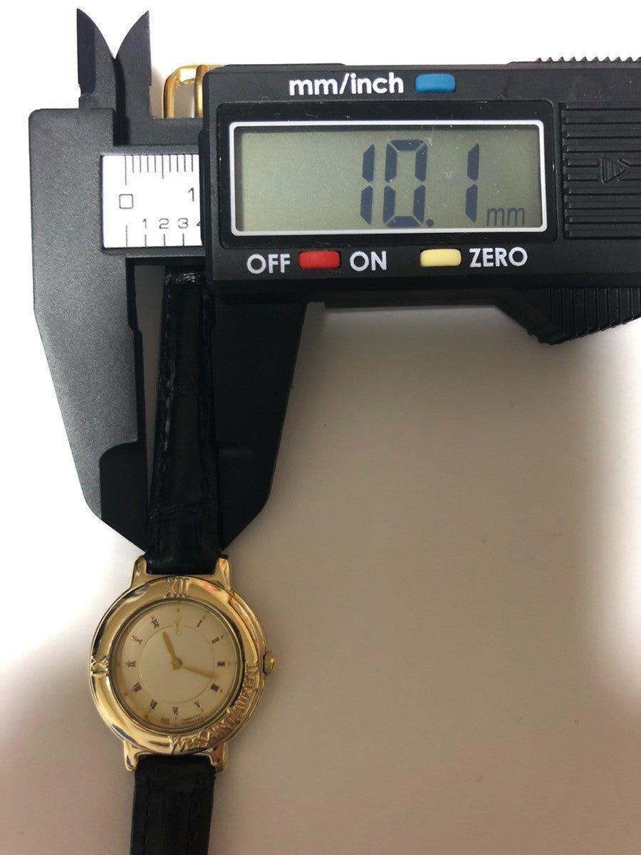 Yves Saint Laurent 2200-229789 Watch - White, Gold Quartz