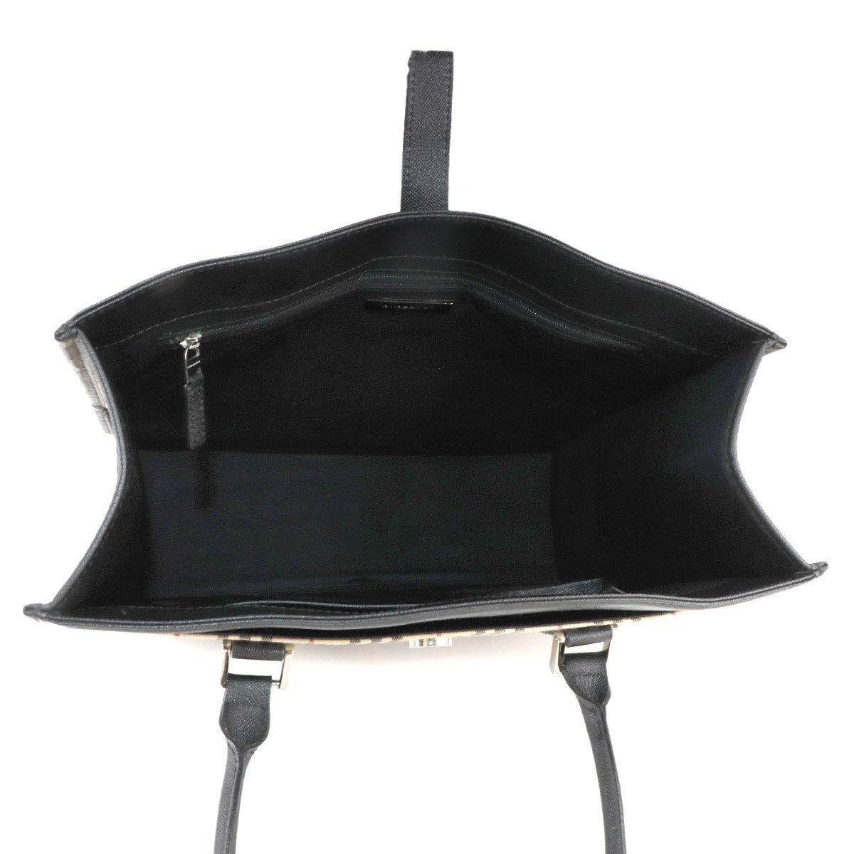 Burberry Plaid Handbag - Beige, Canvas and Leather