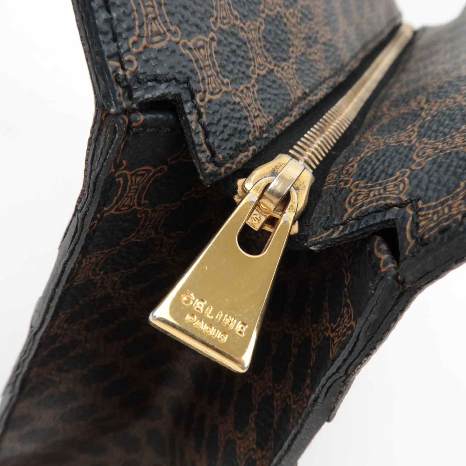 Celine Macadam Tote Bag - Black Brown, PVC Leather