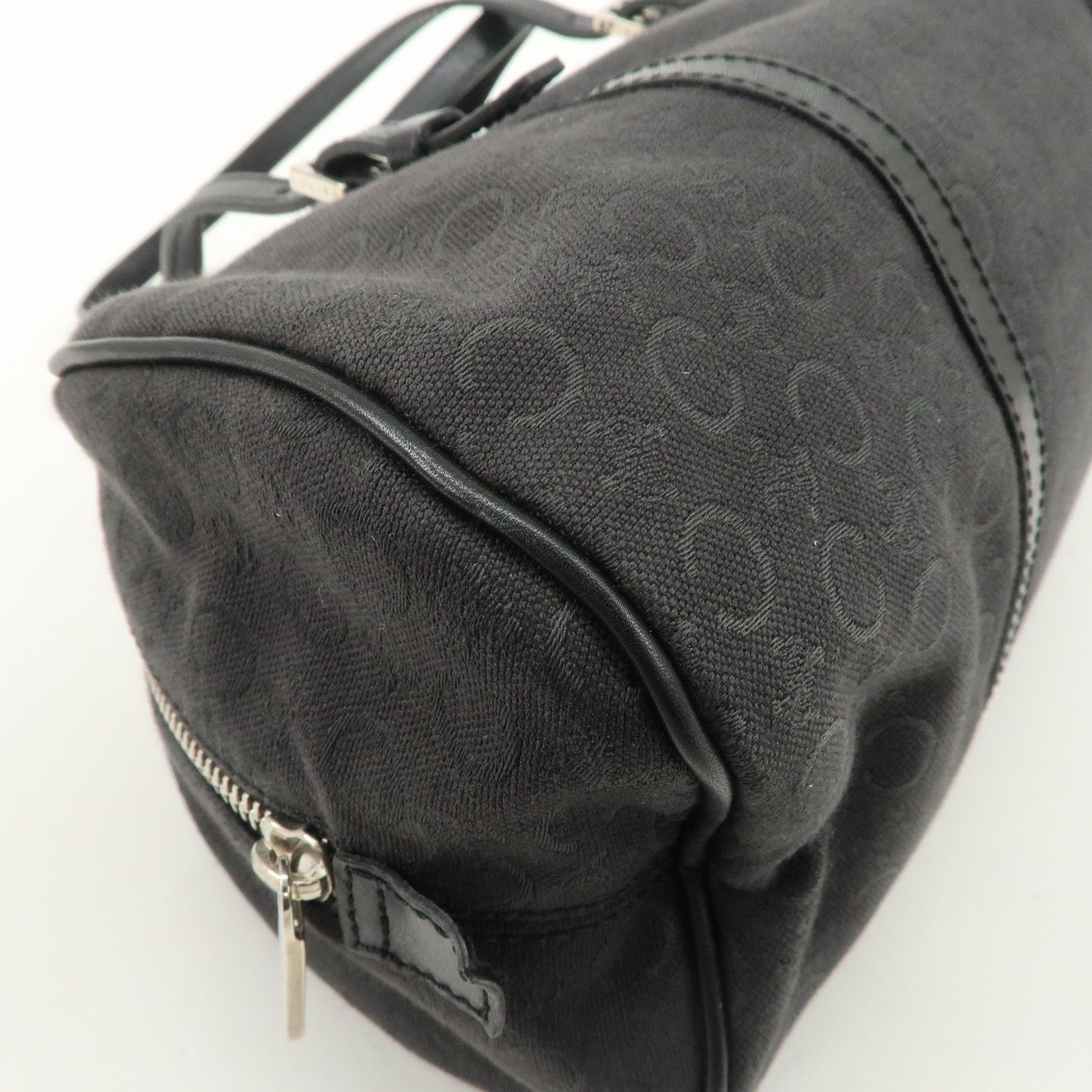 Celine C Macadam Mini Boston Bag - Black, Canvas