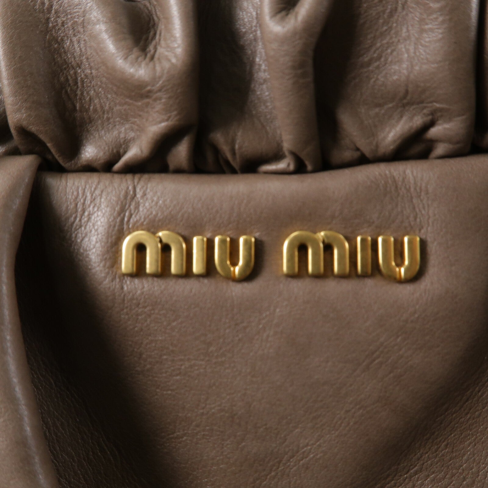 Miu Miu GHW 2 Way Shoulder Bag - Grey, Calfskin Leather