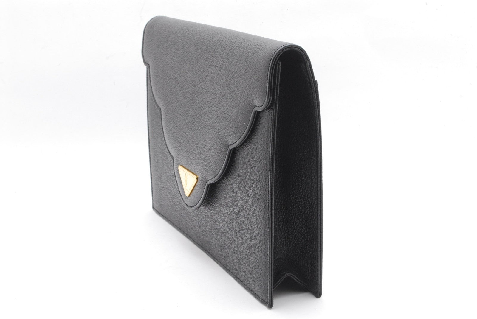Saint Laurent Yves Clutch Bag - Black, Leather