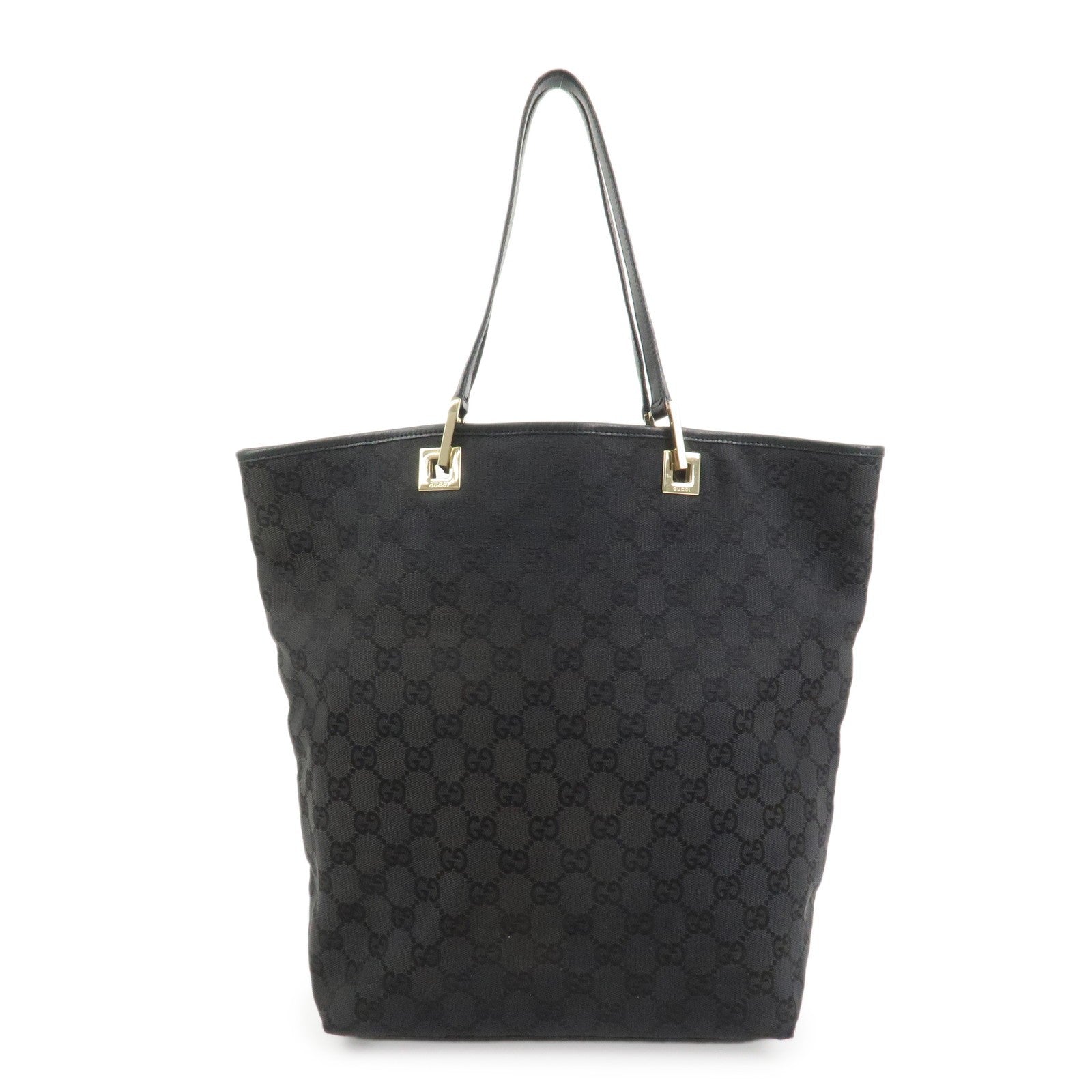 Gucci Tote Bag - Black, GG Canvas and Leather