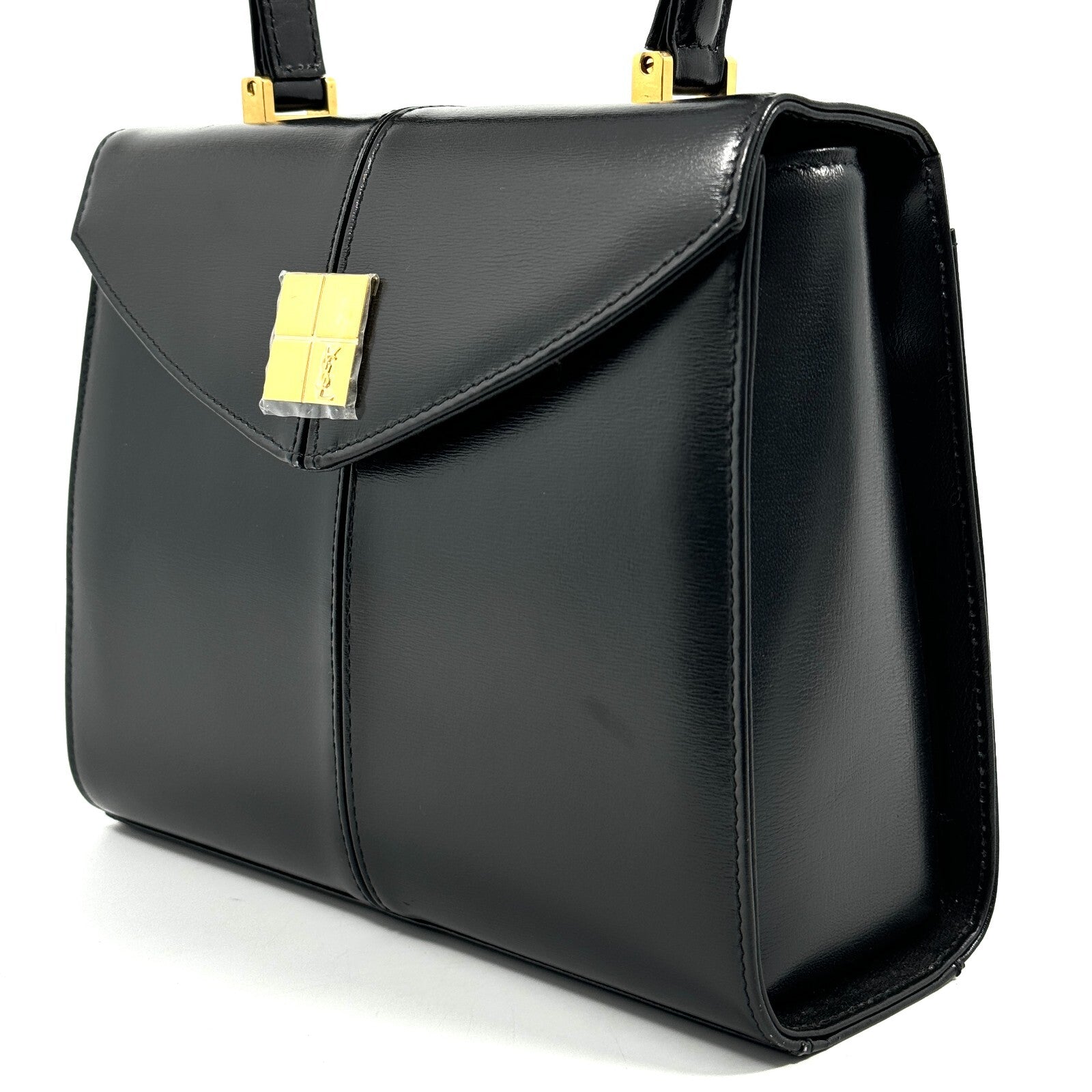 Saint Laurent YSL Hand Bag - Black, Leather