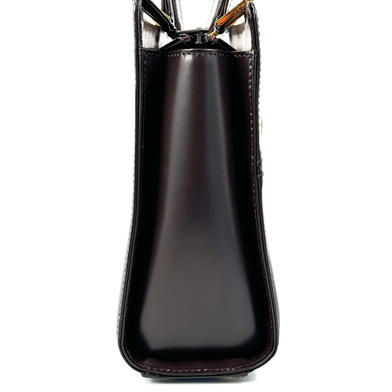 YSL Saint Laurent Shoulder&Hand Tote Bag-Leather Brown Vintage