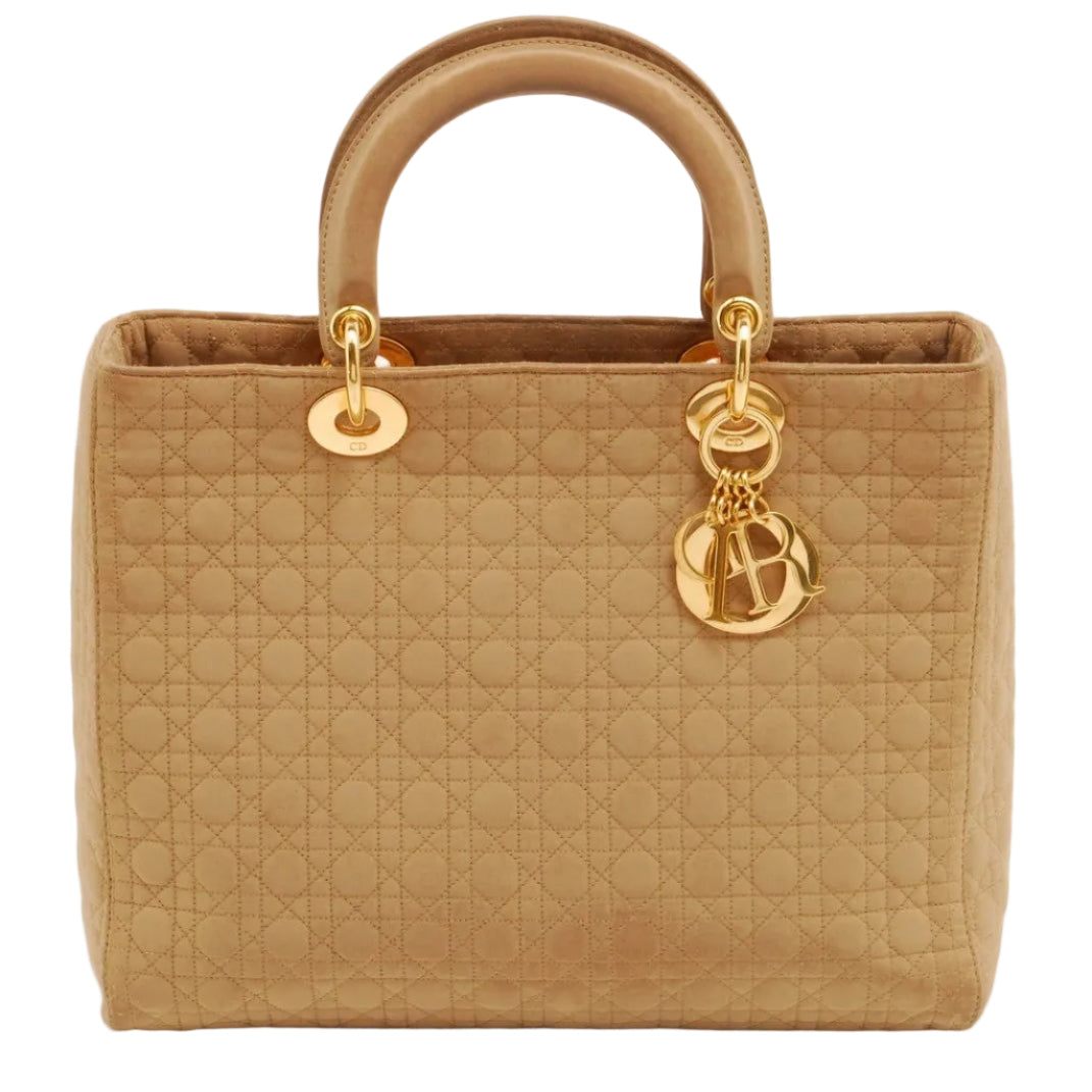Dior Lady Dior Handbag - Beige, Nylon