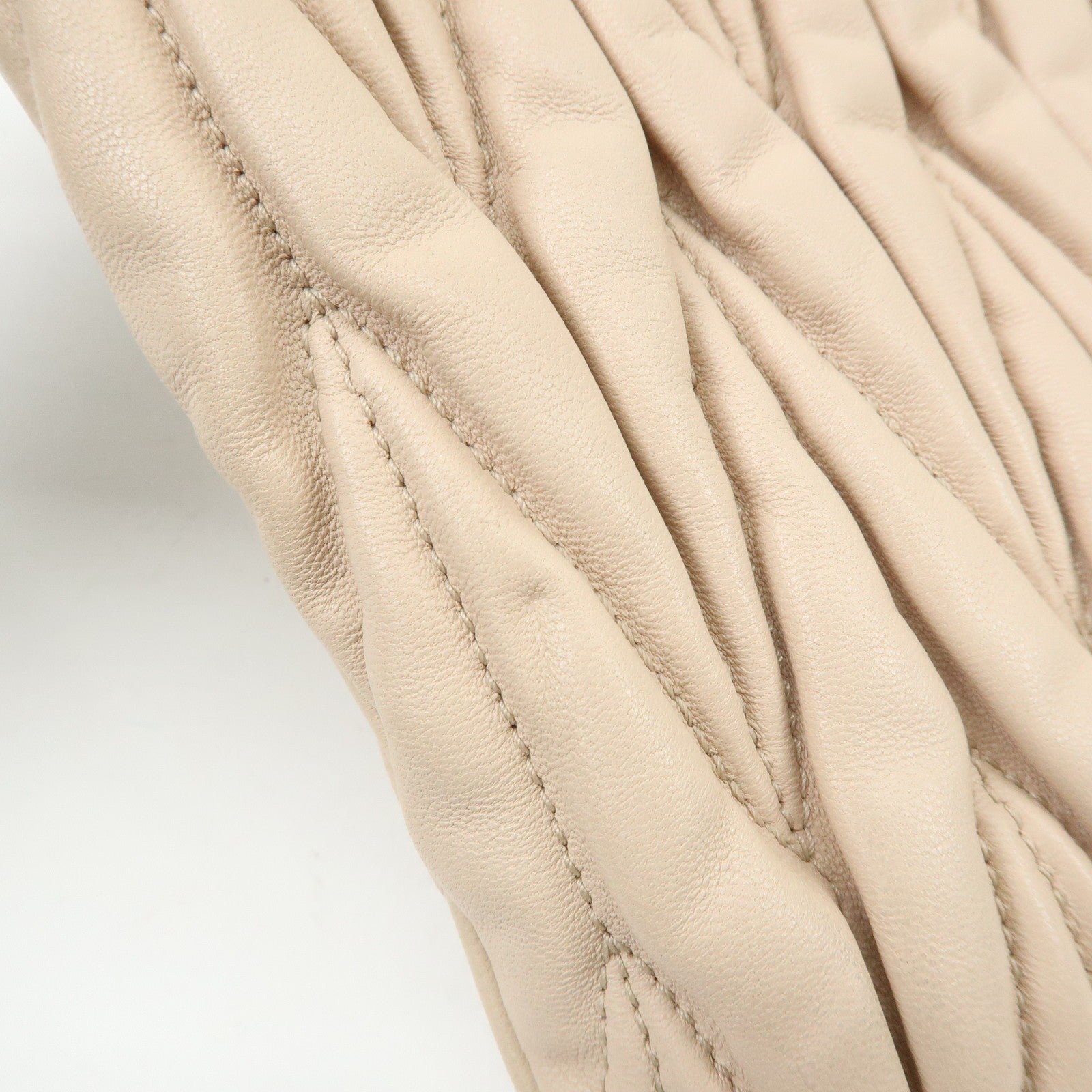 Miu Miu Clutch Bag - Beige, Nappa Leather