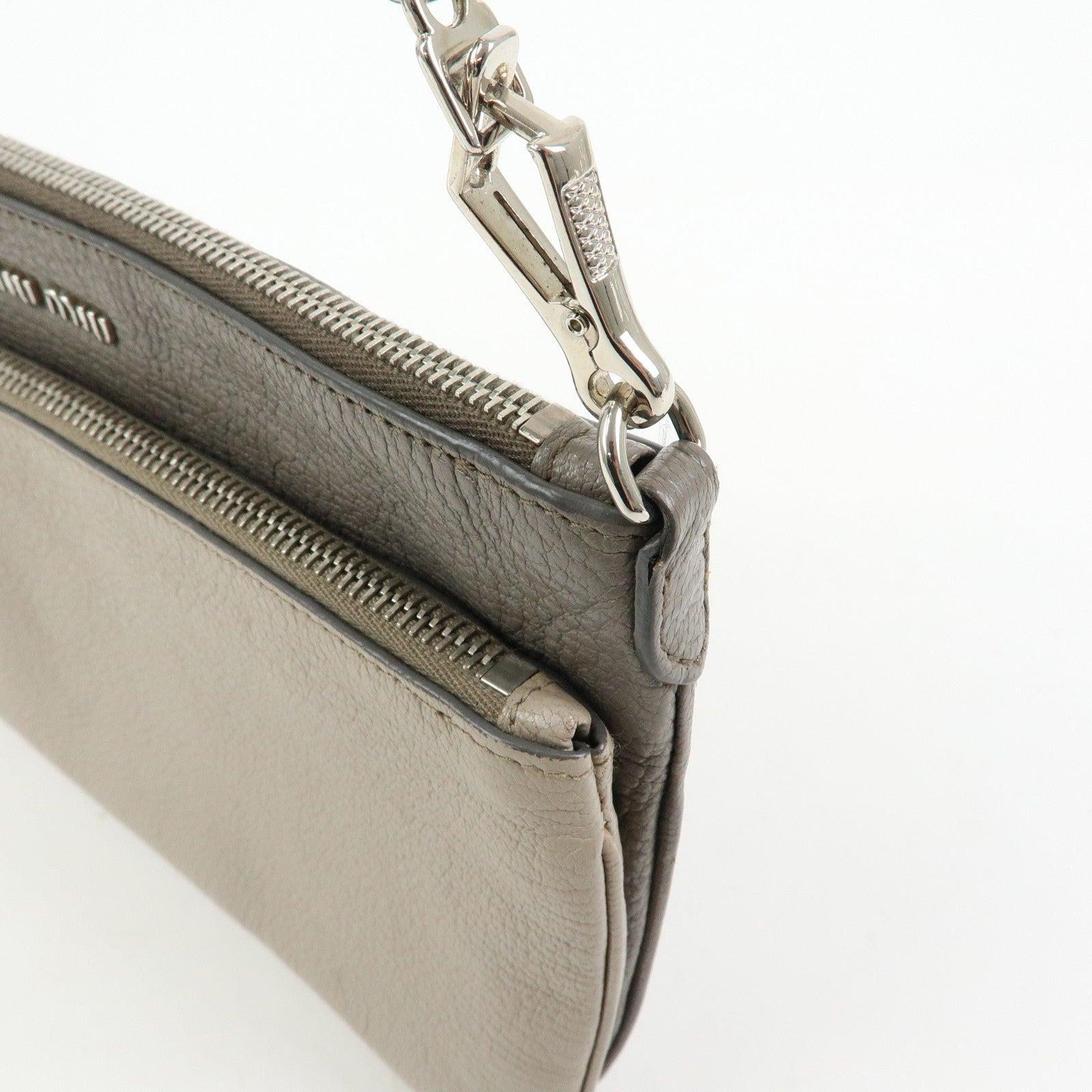 Miu Miu Madras 2Way Handbag - Greige, Leather