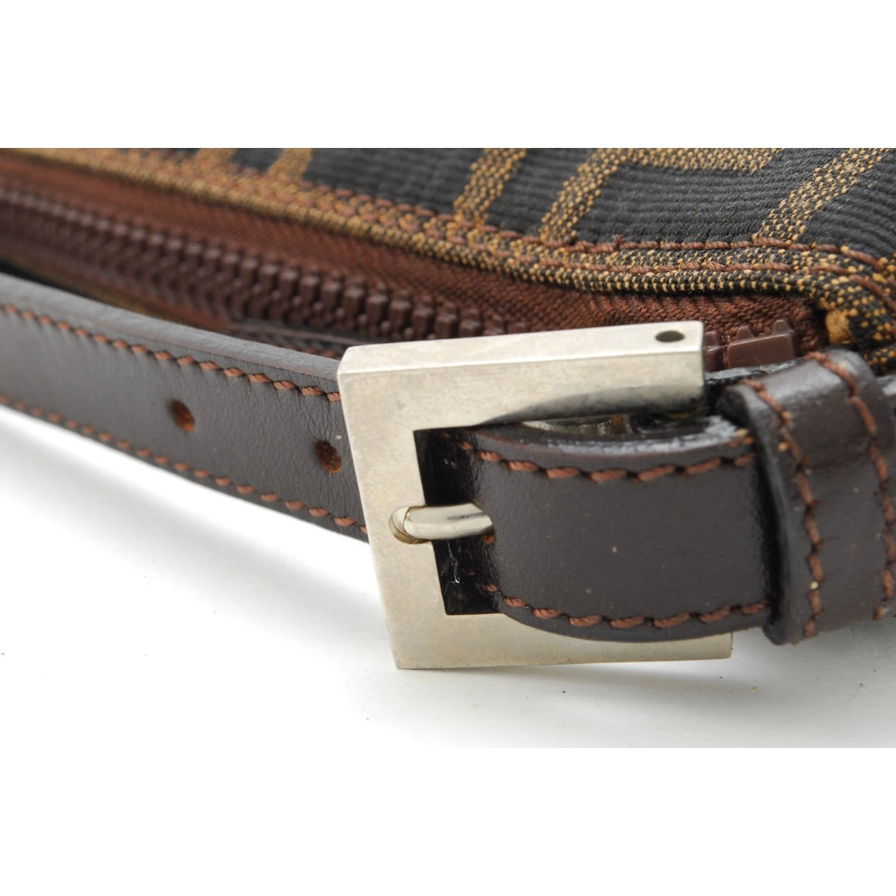 FENDI zucca handbag- canvas, leather