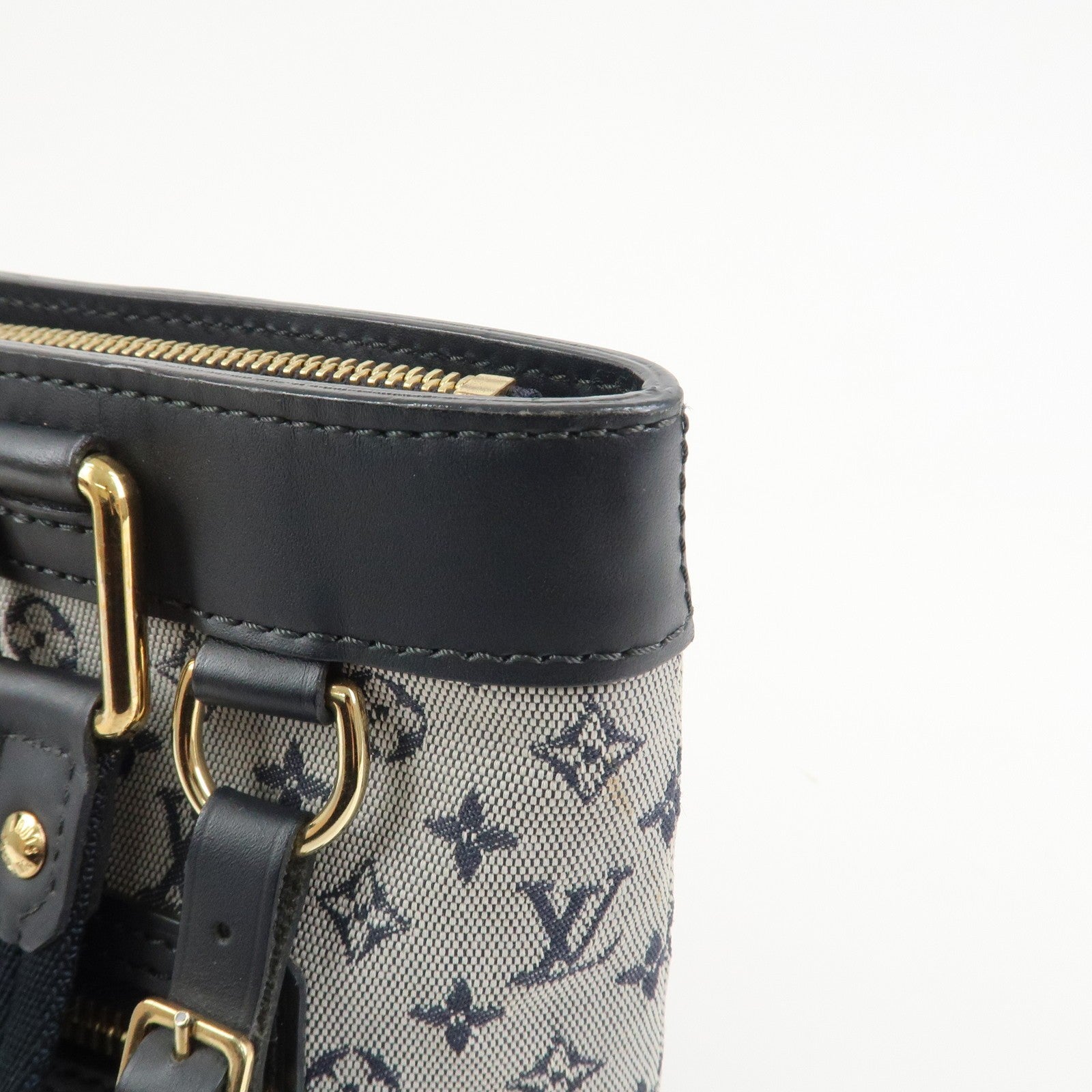 Louis Vuitton Monogram Mini Lin Lucille PM Hand Bag - Blue, Monogram Mini Canvas