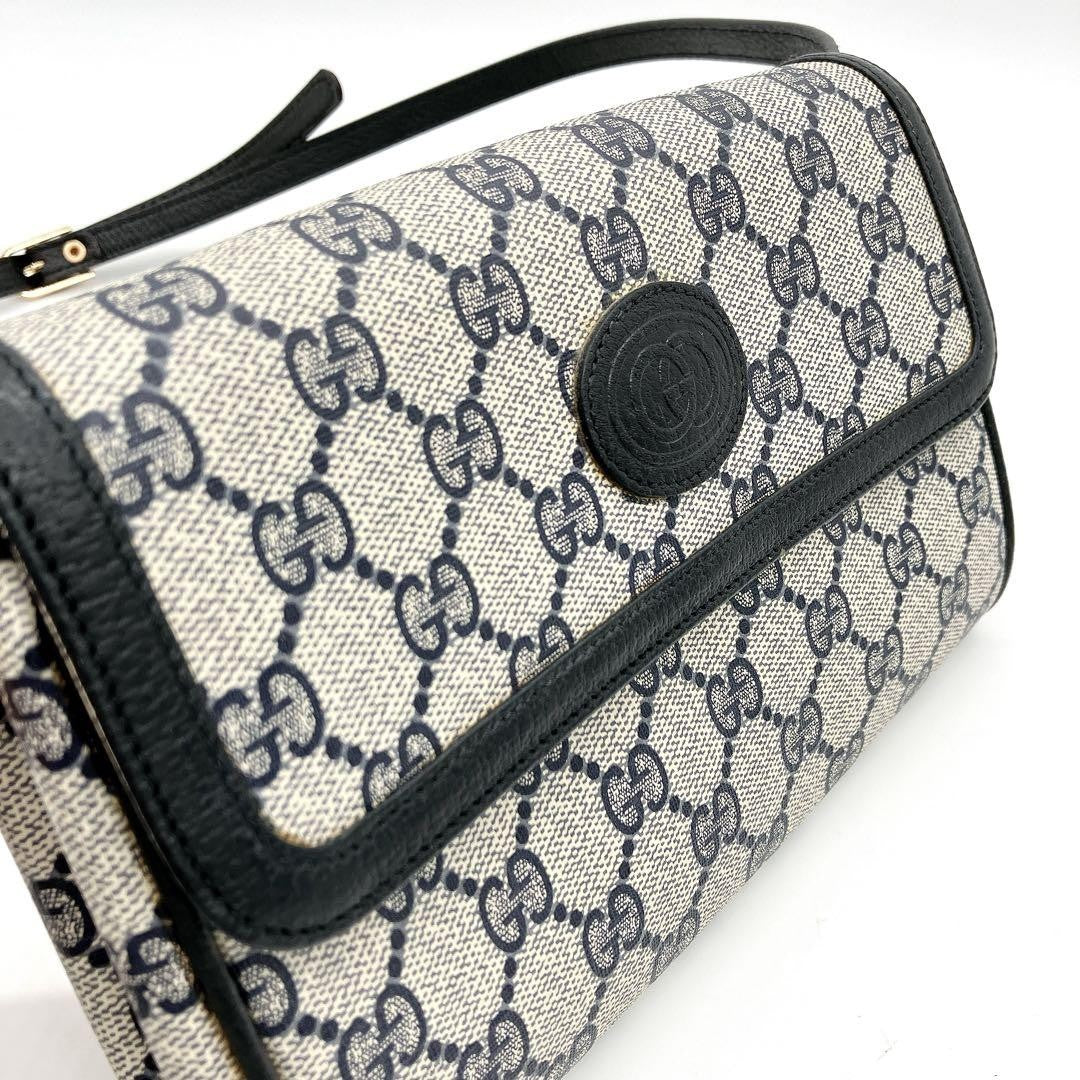 Gucci GG Supreme Shoulder Bag - Navy, PVC