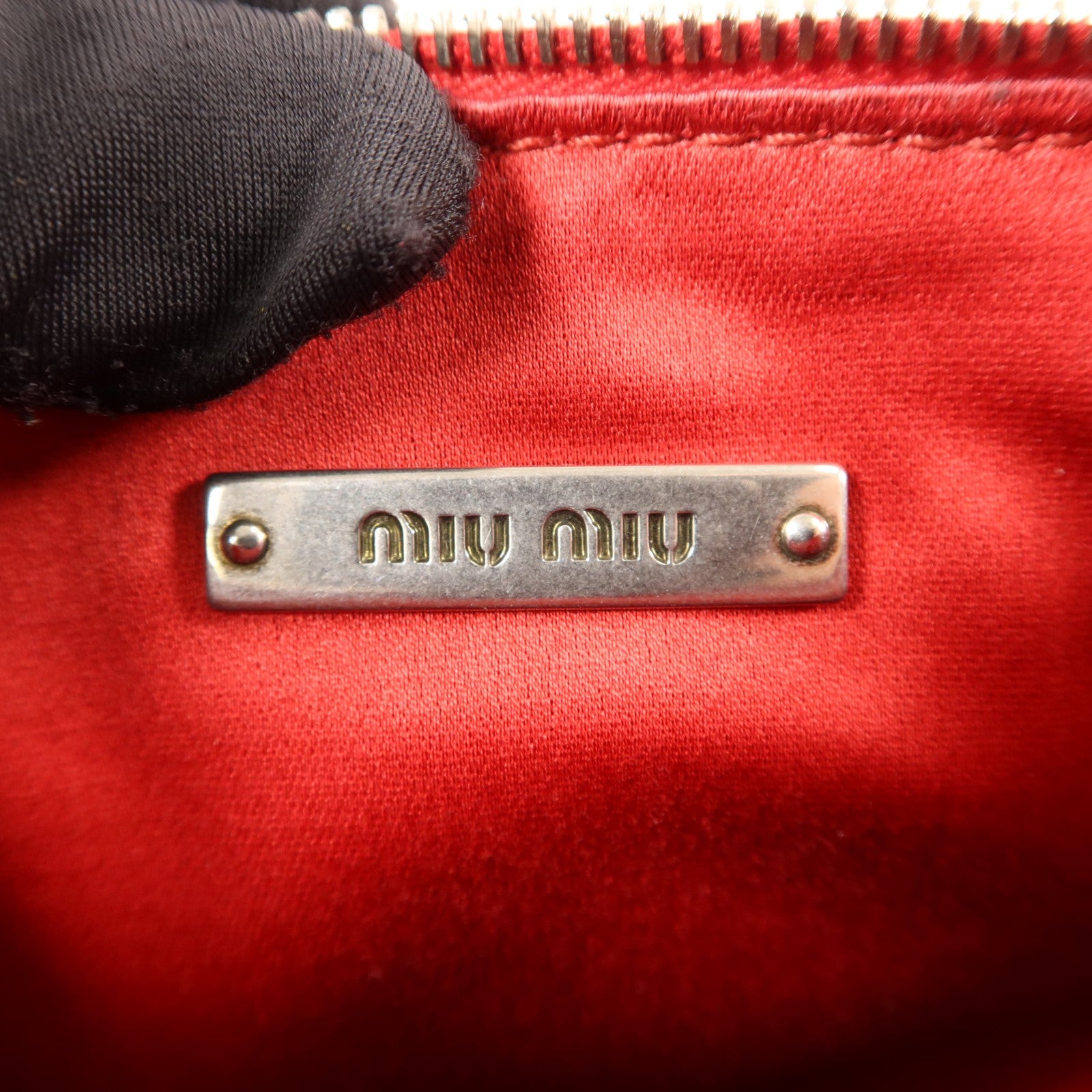 Miu Miu SHW Pouch - Red, Calfskin Leather