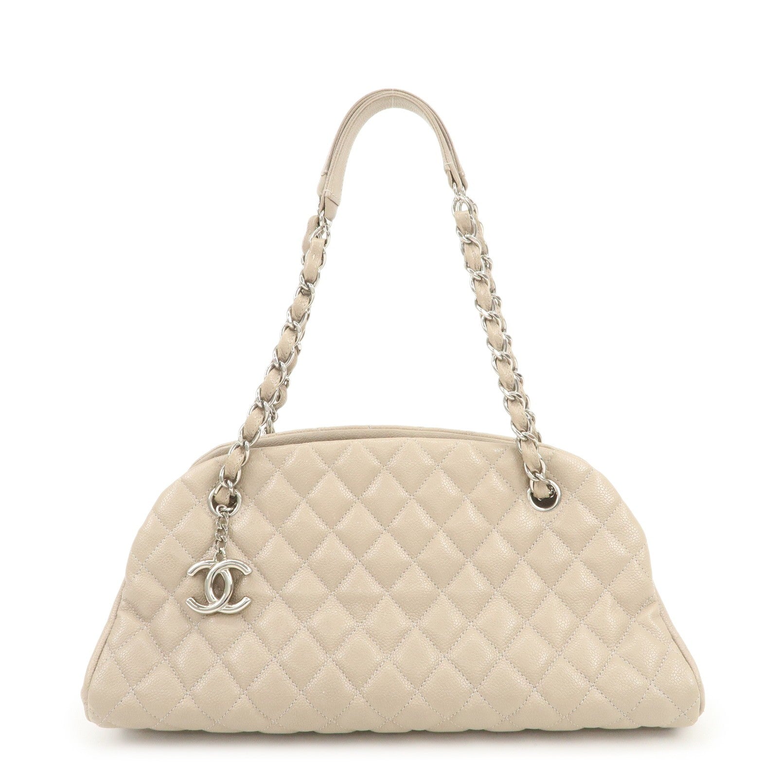 Chanel Mademoiselle Caviarskin Shoulder Bag - Greige, Leather