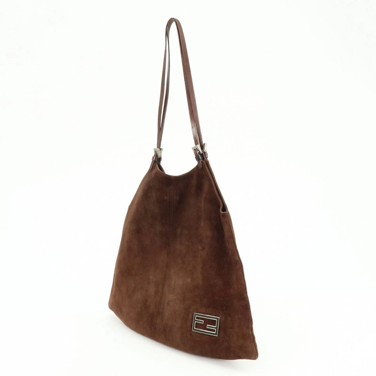 FENDI Suede Tote Shoulder Bag
