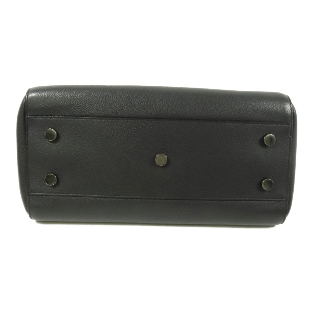 SAINT LAURENT YSL Cabas Rive Gauche 2way Shoulder Bag Calfskin Leather Black