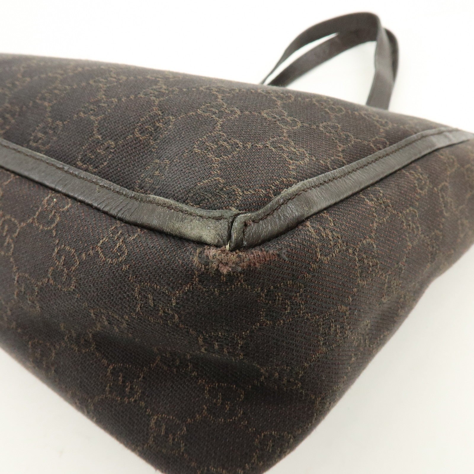Gucci Abbey Tote Bag - Brown, GG Canvas, Leather