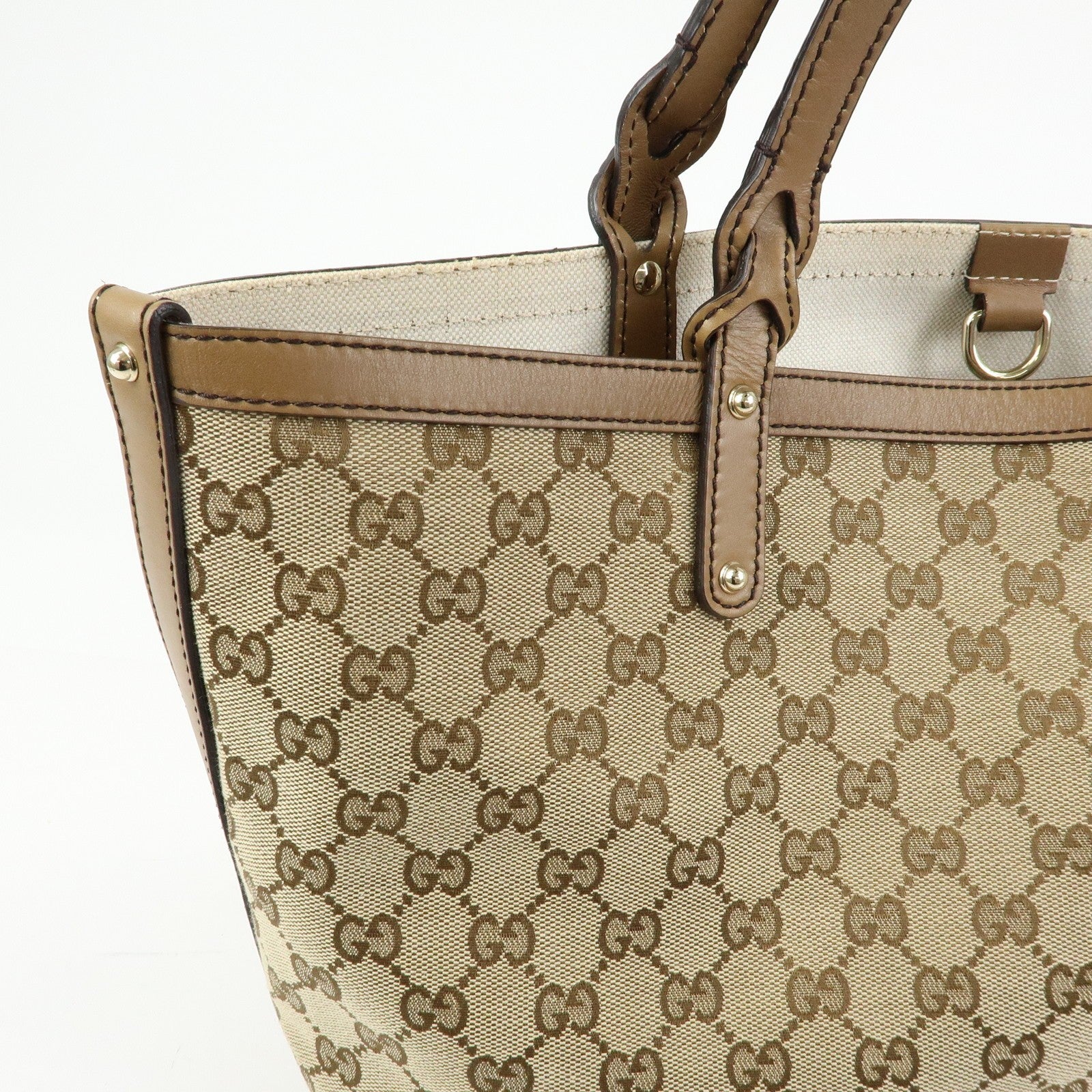 Gucci Tote Bag - Beige, Canvas and Leather