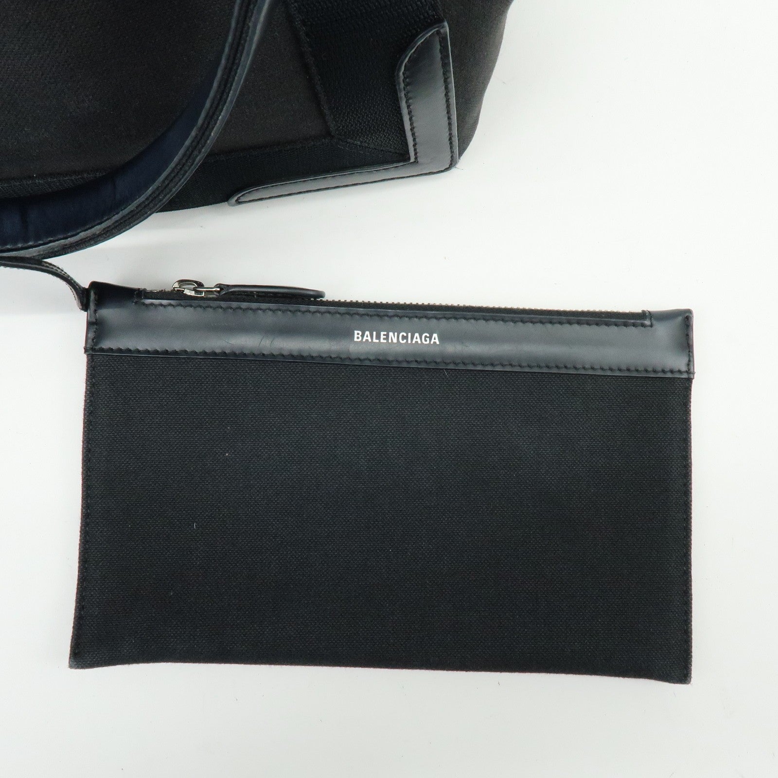 Balenciaga Tote Bag - Black, Canvas, Leather- מגיע עם הארנק