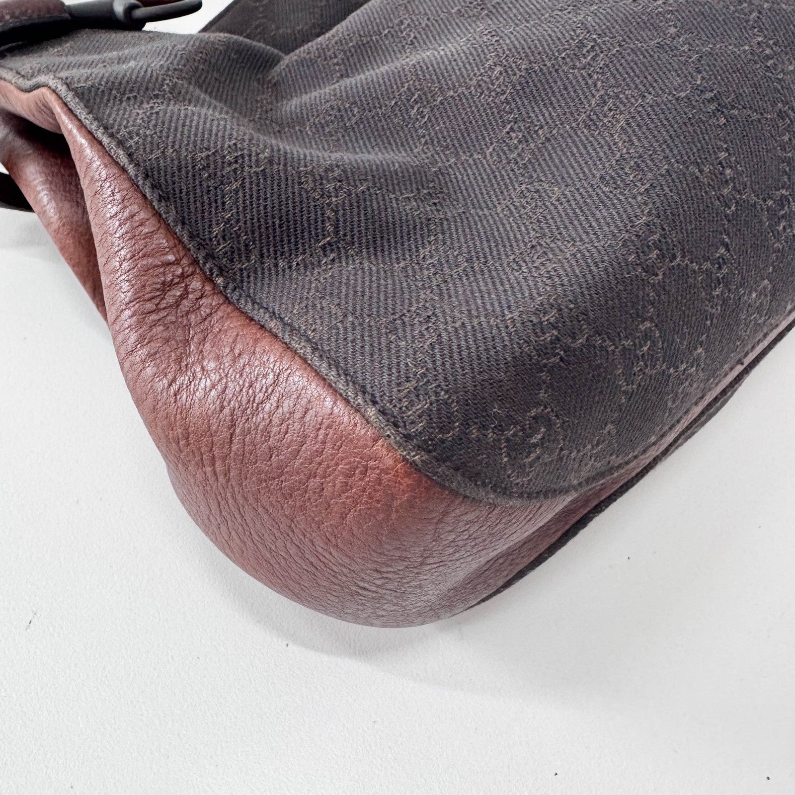 Gucci Horsebit Shoulder Bag - Brown, Canvas