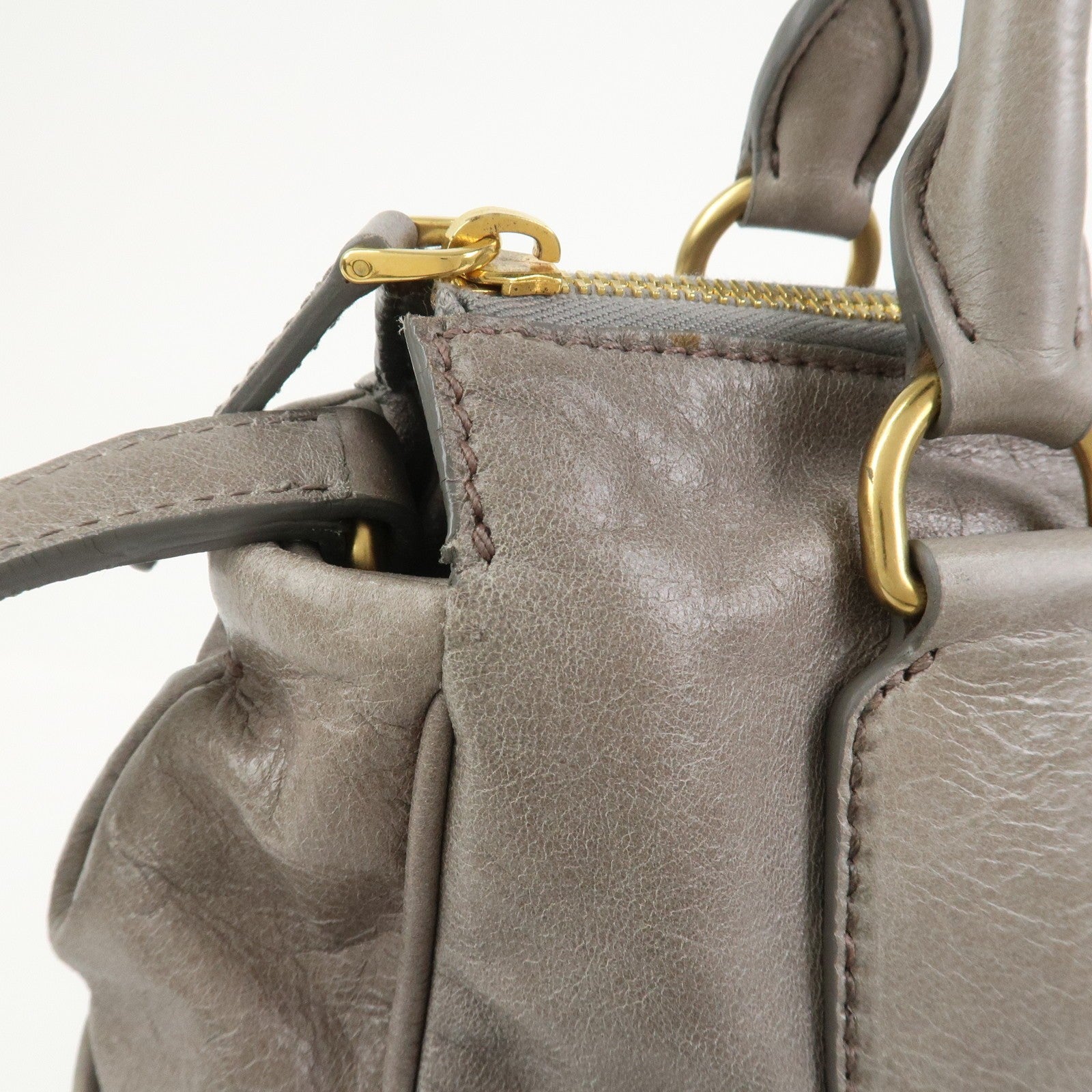 Miu Miu 2Way Bag - Gray, Leather