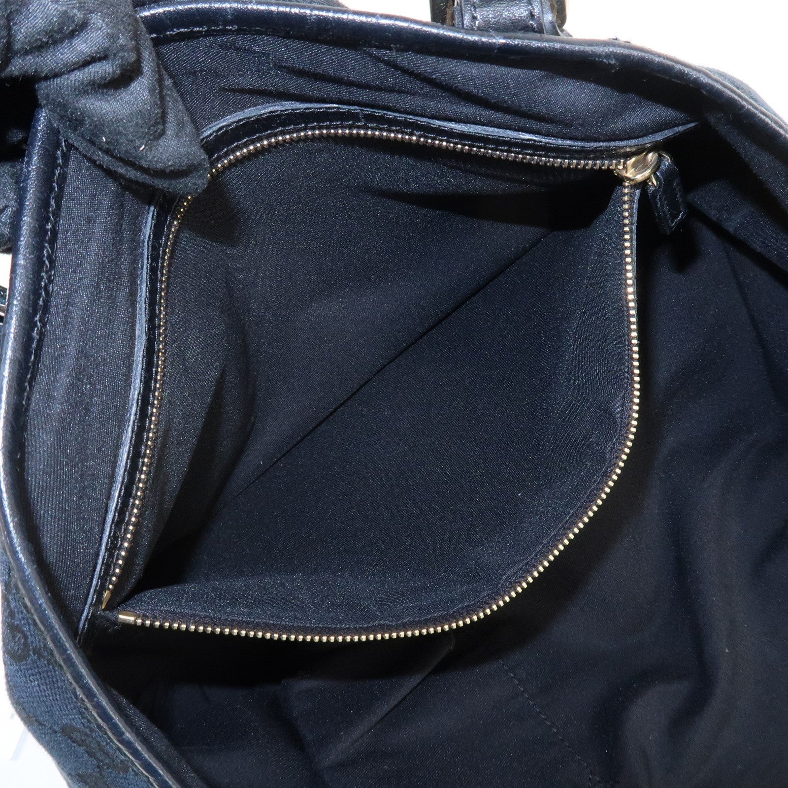 Gucci Tote Shoulder Bag - Black, Canvas Leather