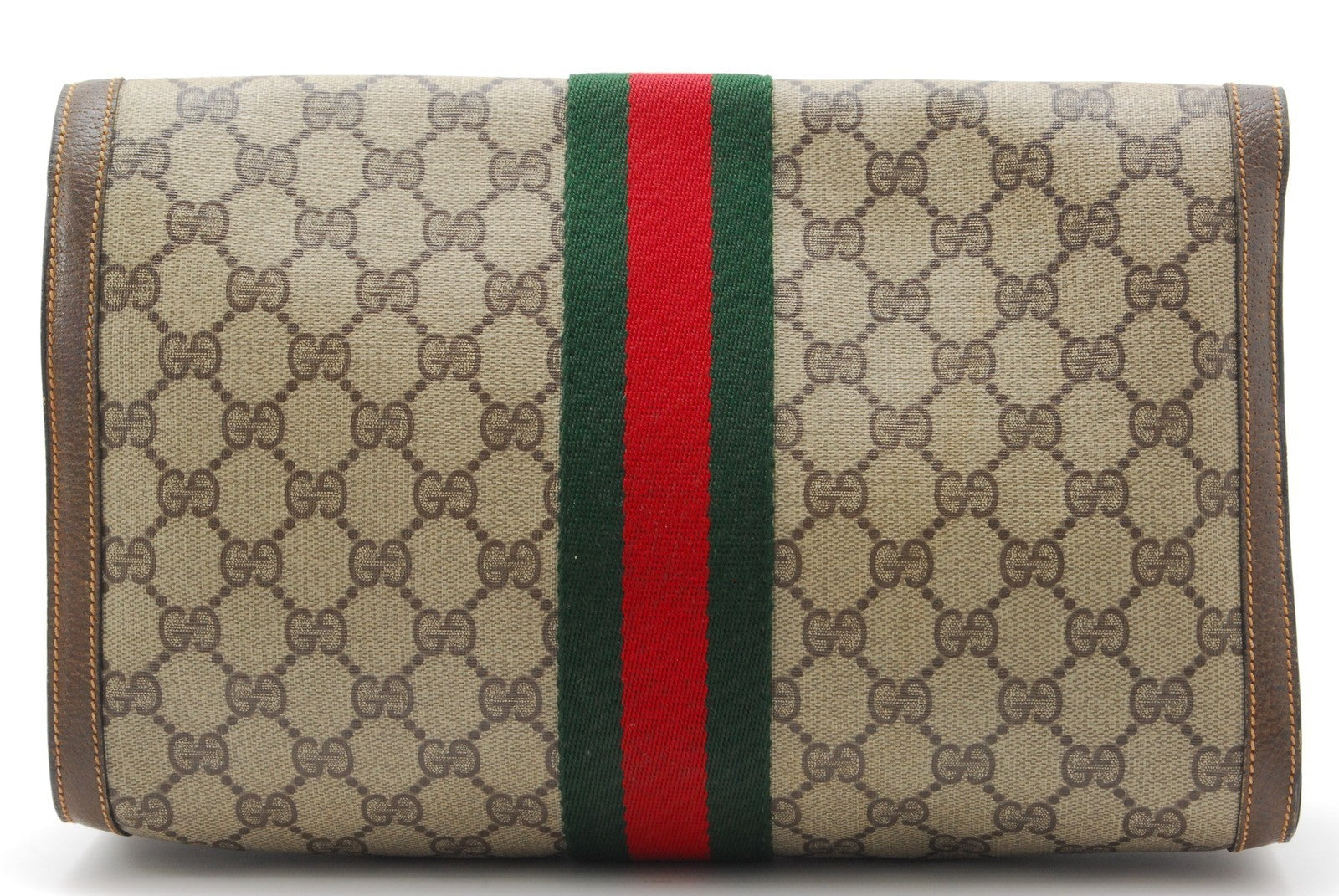 Gucci Sherry Clutch Bag - Beige, PVC Leather