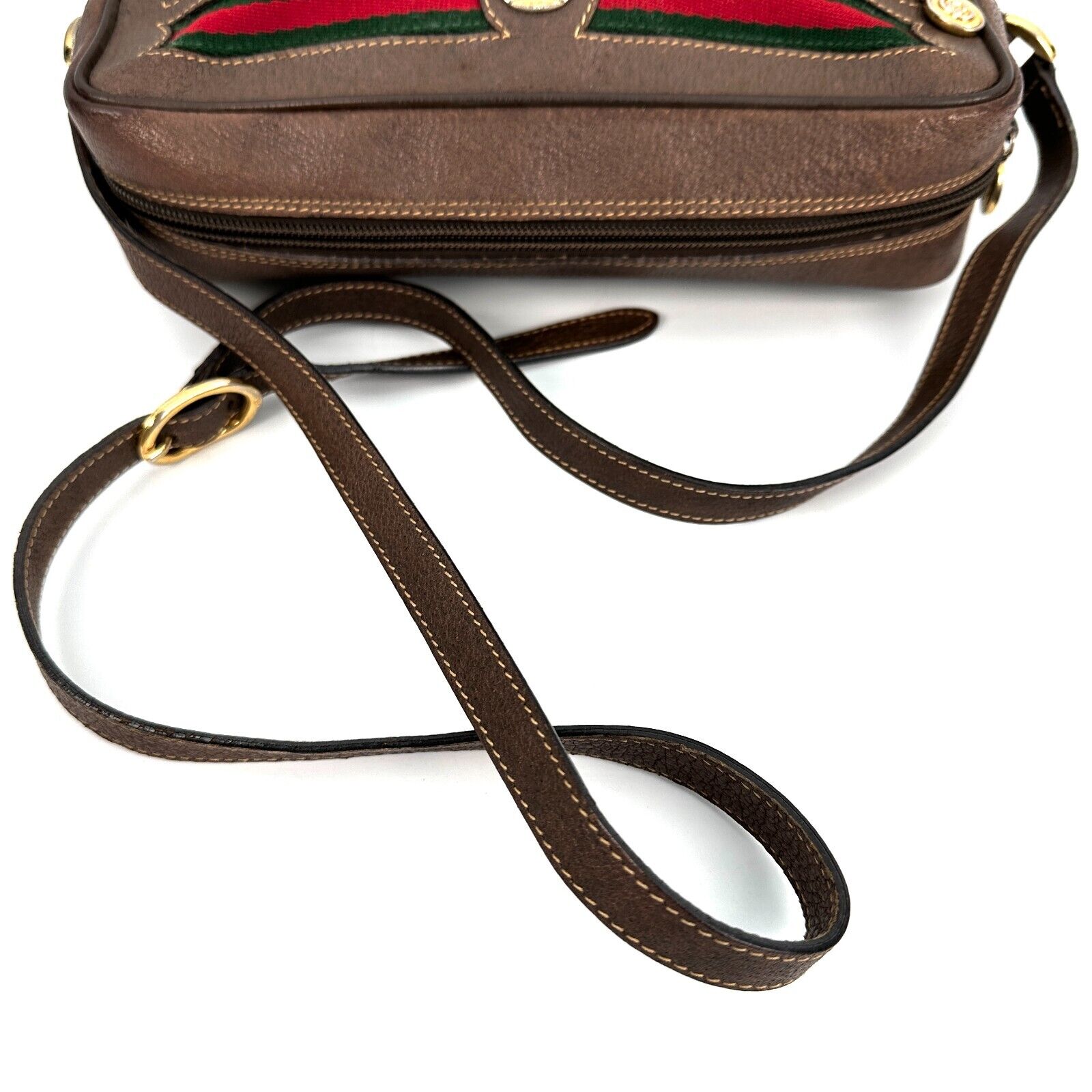 Gucci Sherry Shoulder Bag - Brown, PVC/Leather