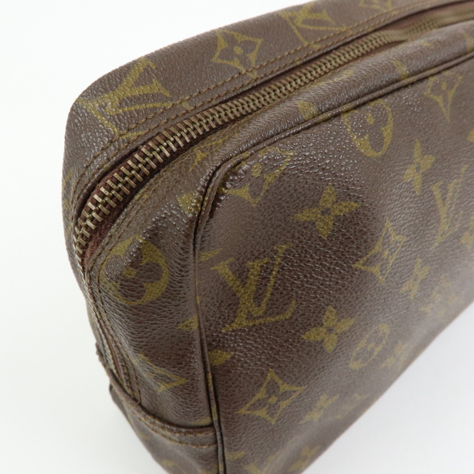 Louis Vuitton Trousse Toilette 28 Monogram Clutch - Brown, Leather