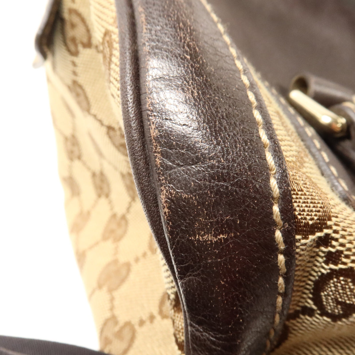 Gucci GG GHW Trophy Boston Handbag - Brown/Beige, GG Canvas