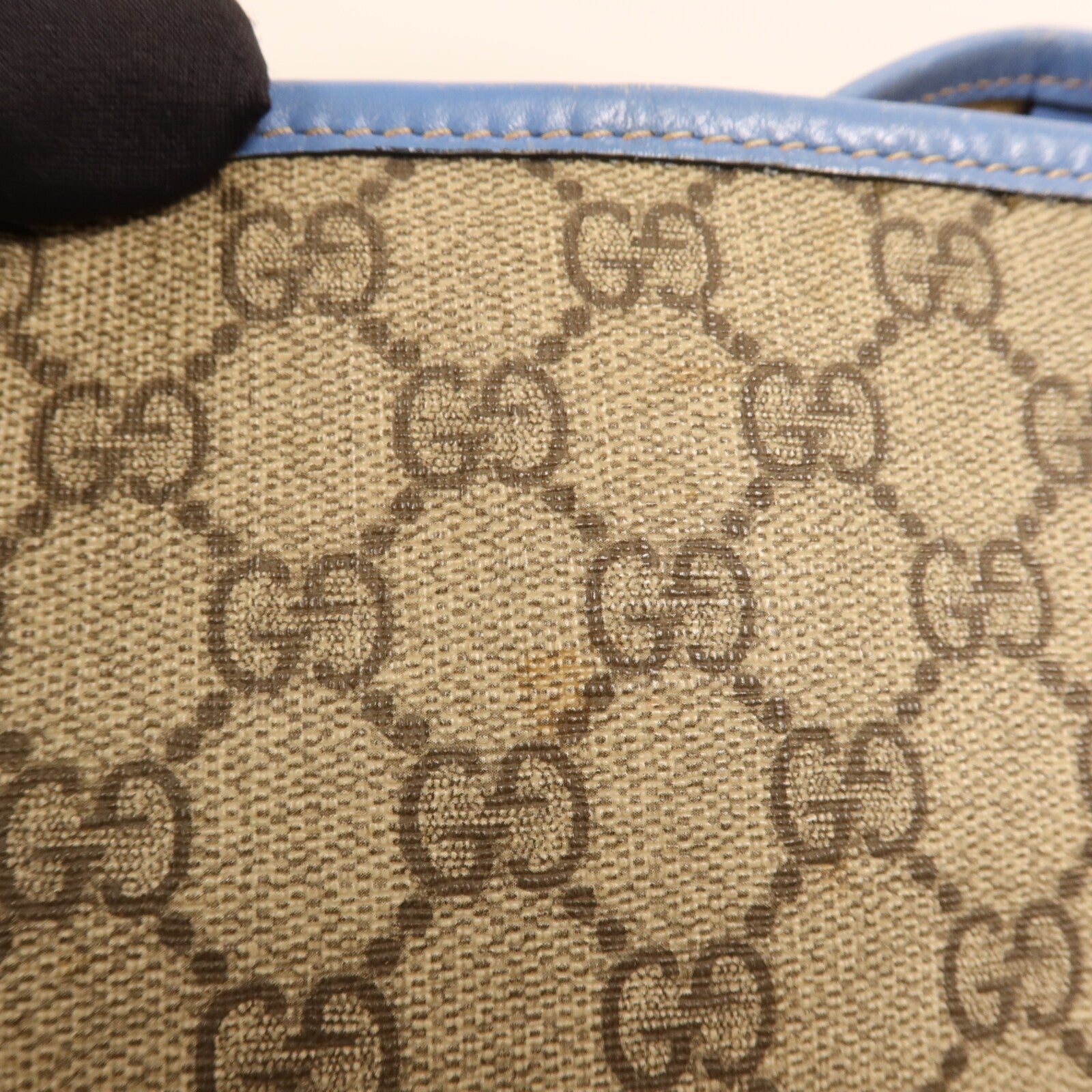 Gucci GHW GG Supreme Medium Joy Tote Bag - Brown/Blue, Coated Canvas