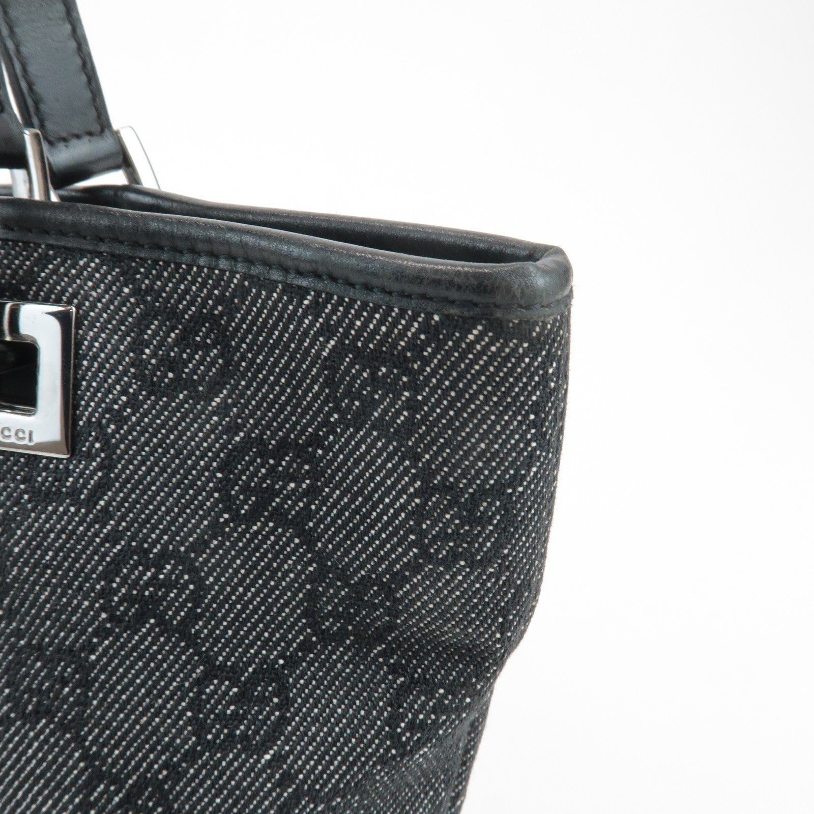 Gucci GG Canvas Tote Bag - Black, Leather