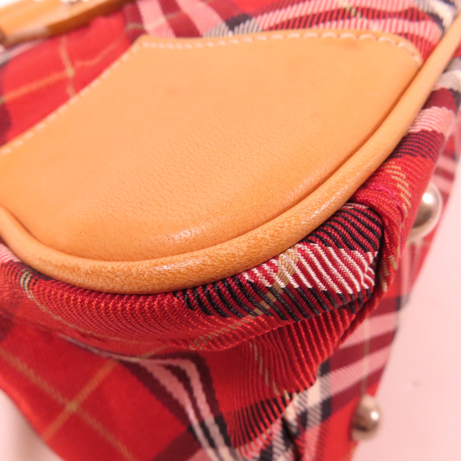 Burberry Blue Label SHW Handbag - Red, Canvas