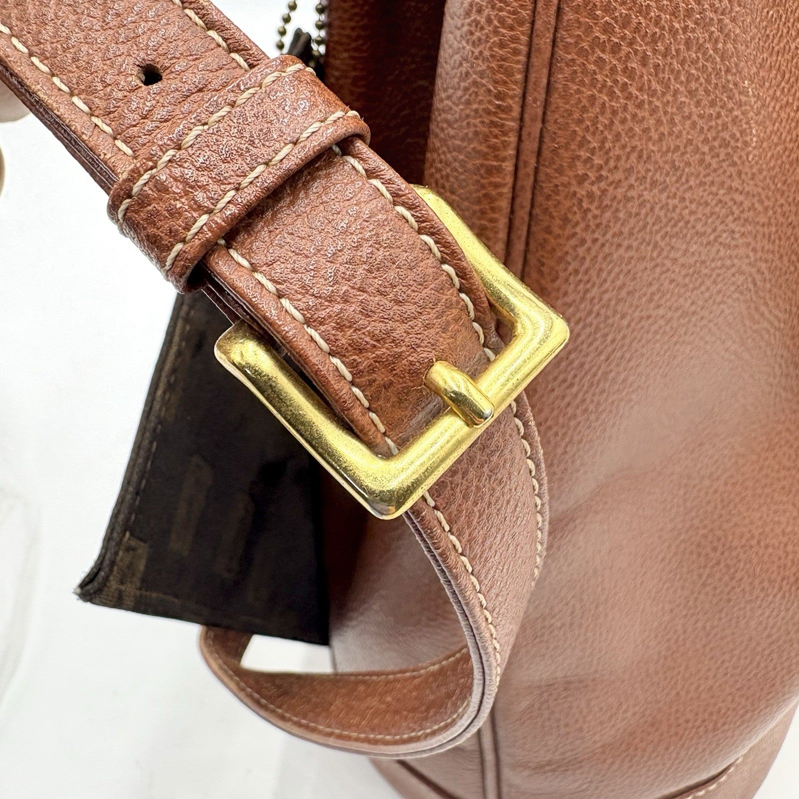 Saint Laurent Yves Cassandra Shoulder Bag - Brown, Leather