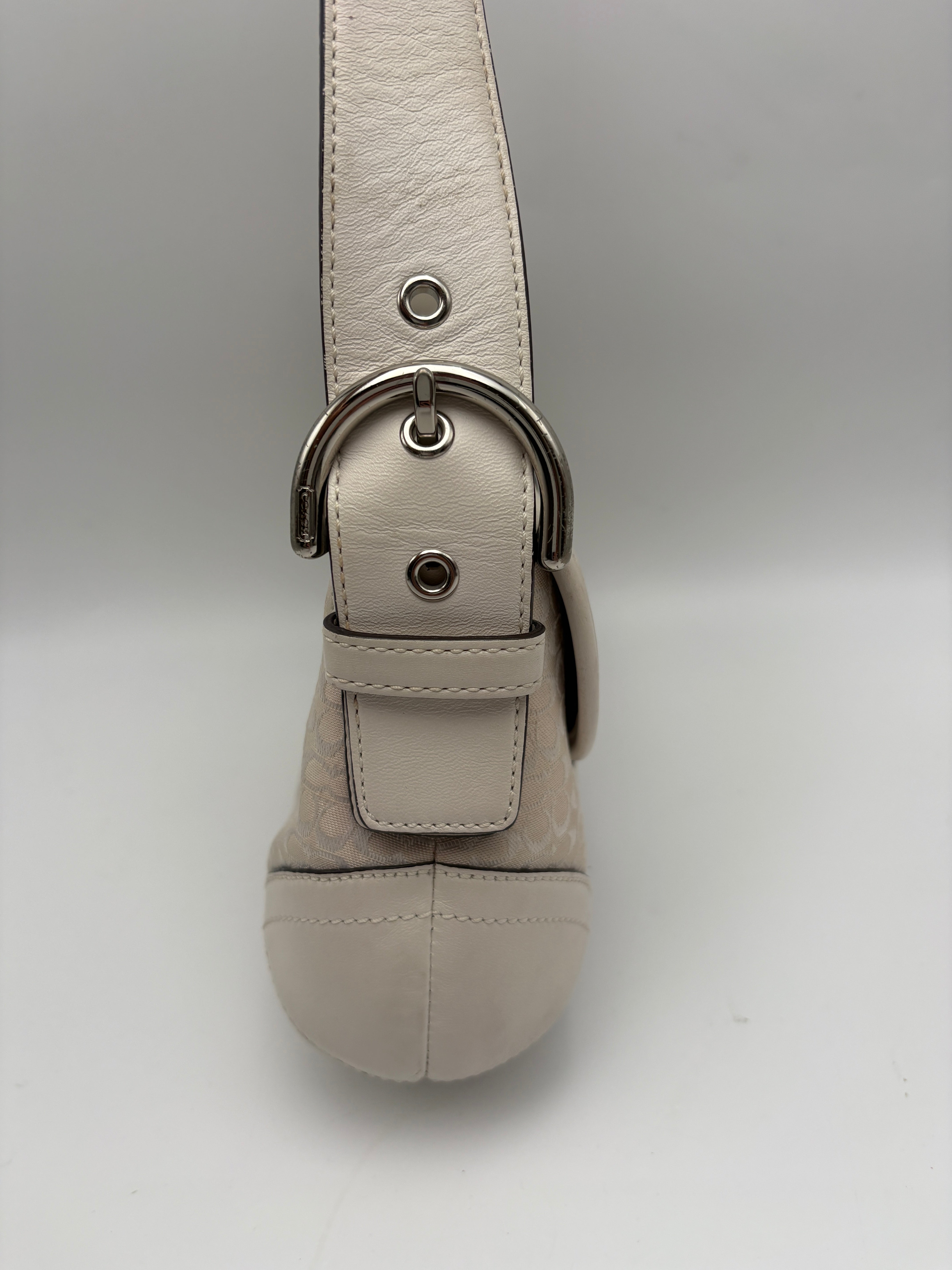 Coach Signature White Bag