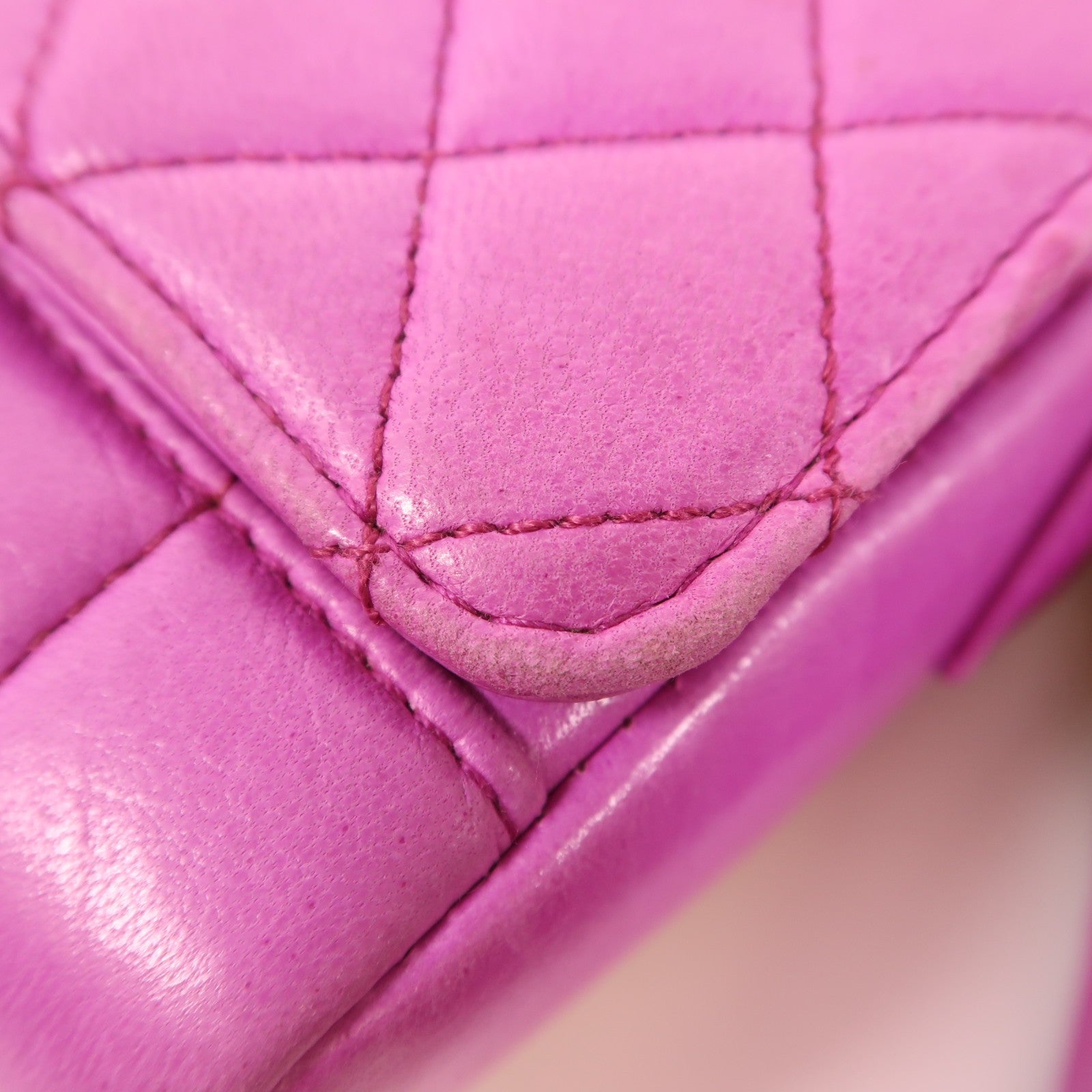 Chanel CC GHW Shoulder Bag - Purple, Calfskin Leather