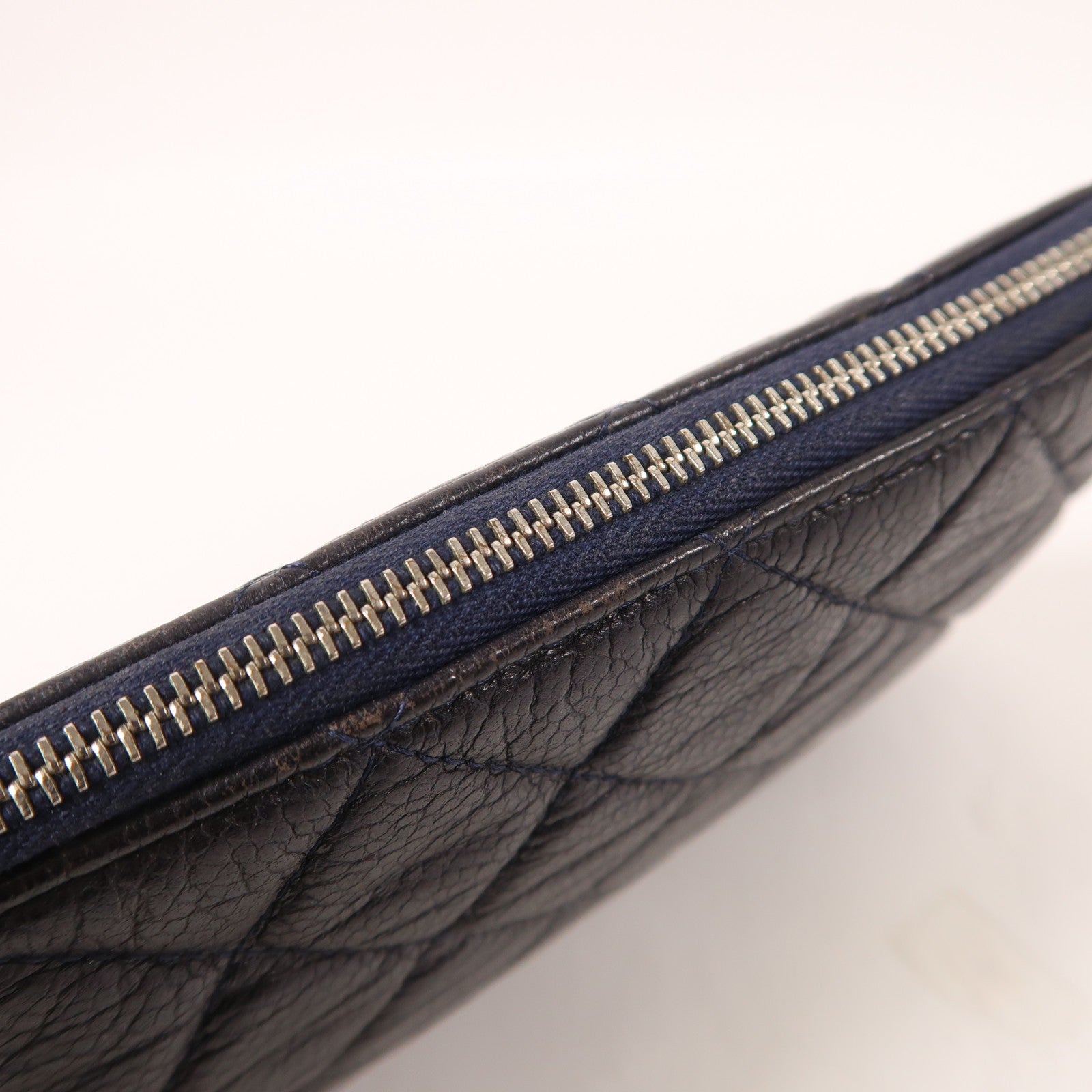 Chanel CC SHW Clutch Bag - Navy, Calfskin Leather