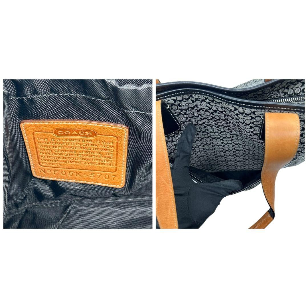 Coach Mini Signature One Shoulder Tote - Black, Canvas