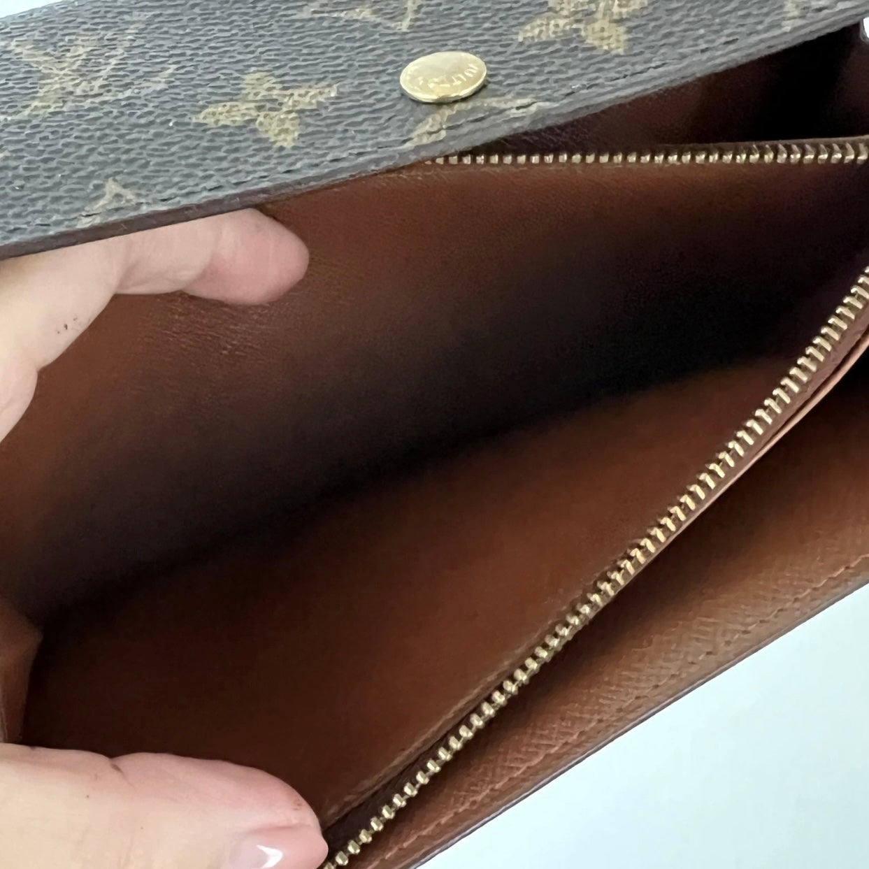 Louis Vuitton Monogram Pochette Porto Monnet Purse Leather Wallet