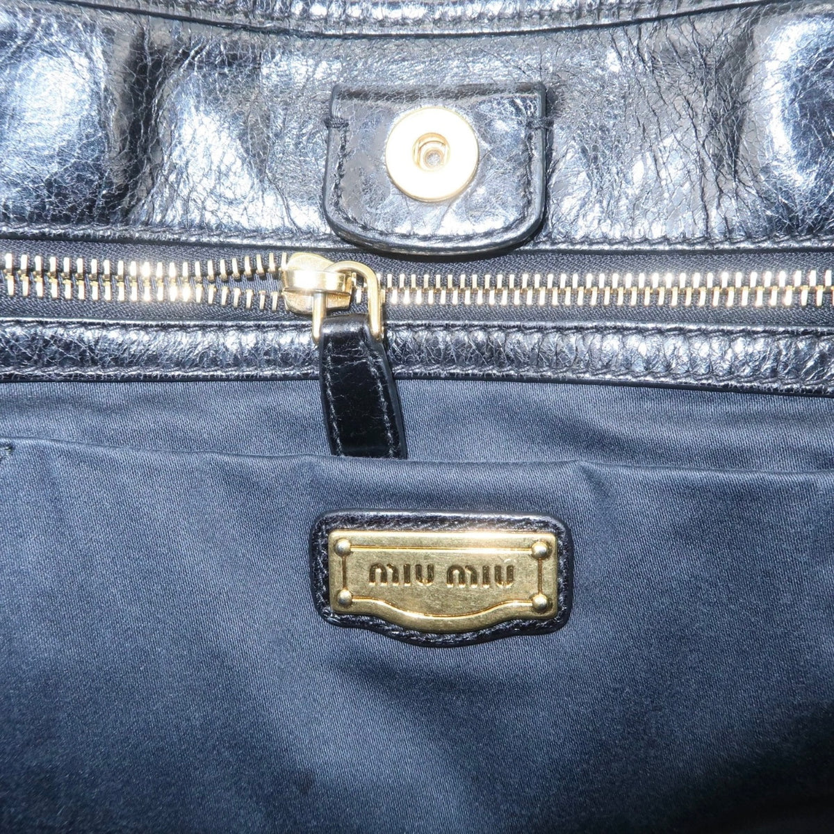 MIUMIU Leather Hand, crossbody Bag Black