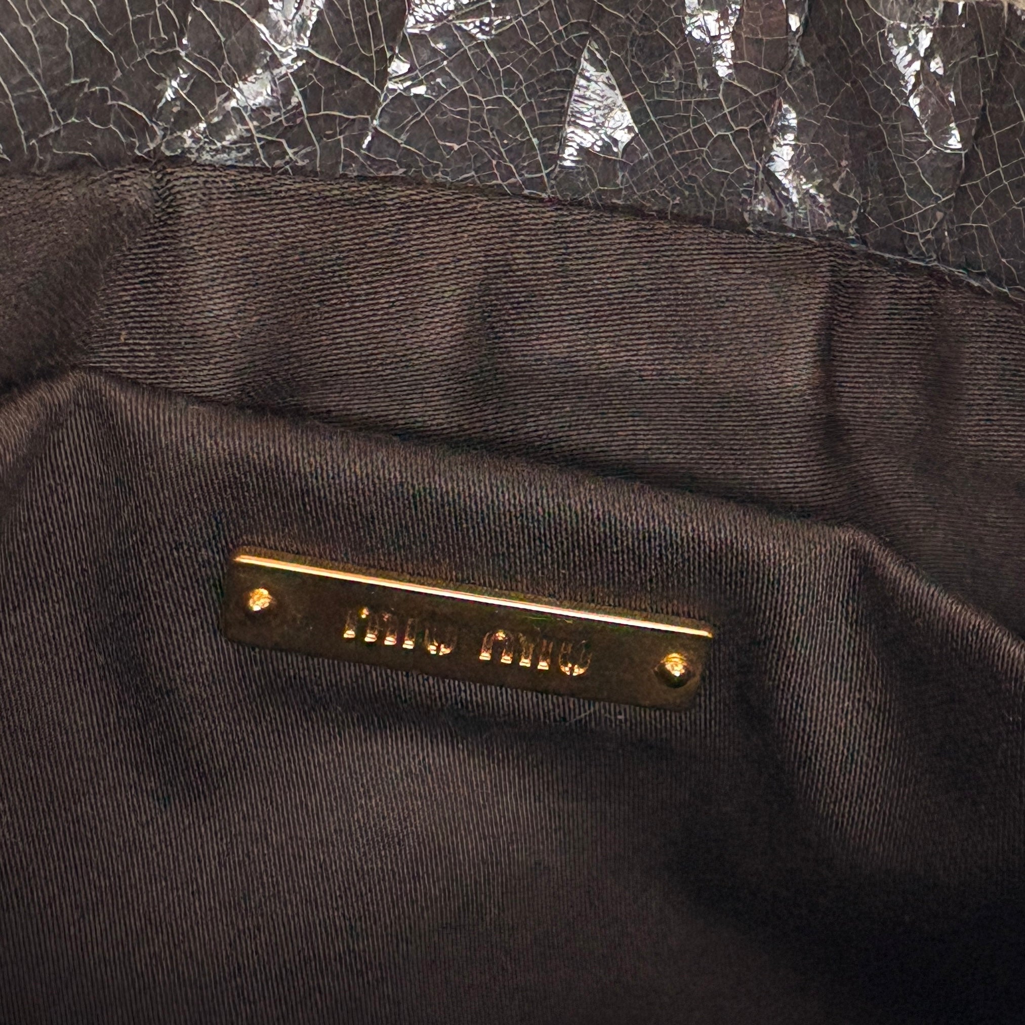 Miu Miu Croco Grey clutch bag