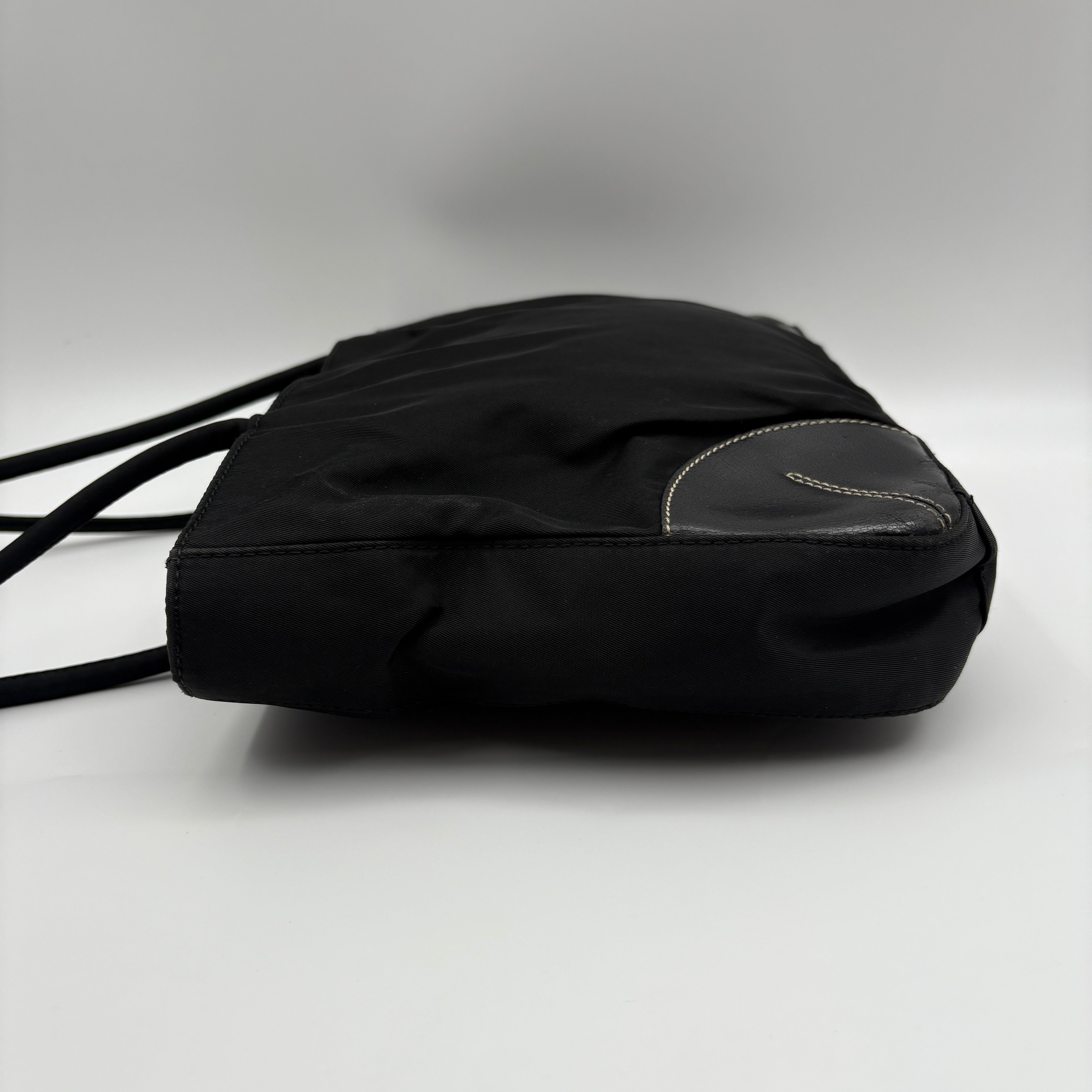 Prada Triangle Tote Shoulder Bag Nylon