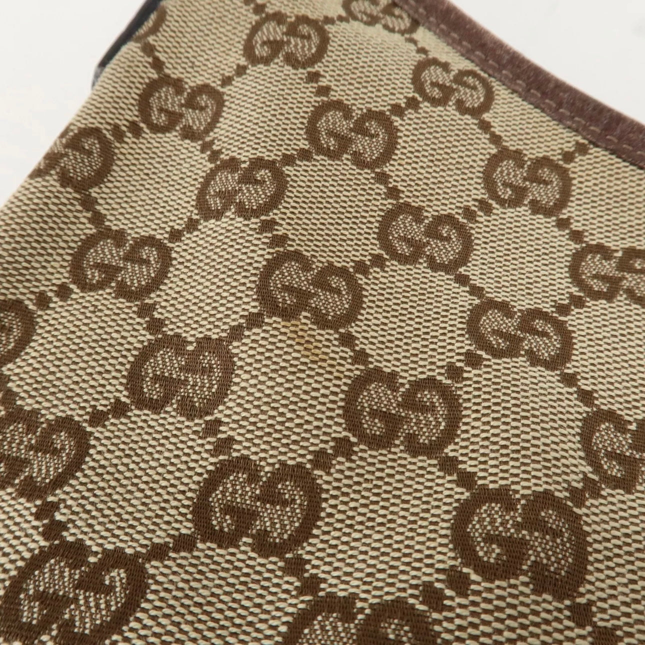 GUCCI Abbey GG Canvas Leather Shoulder Bag