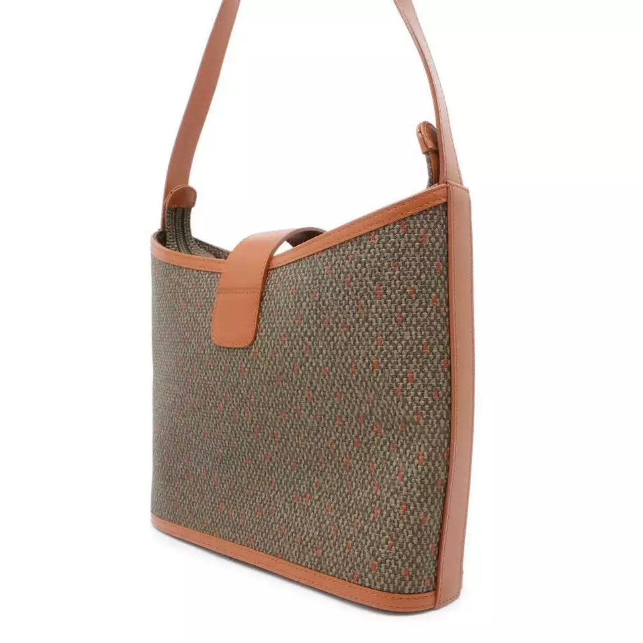 Shoulder Bag Leather Brown/Khaki