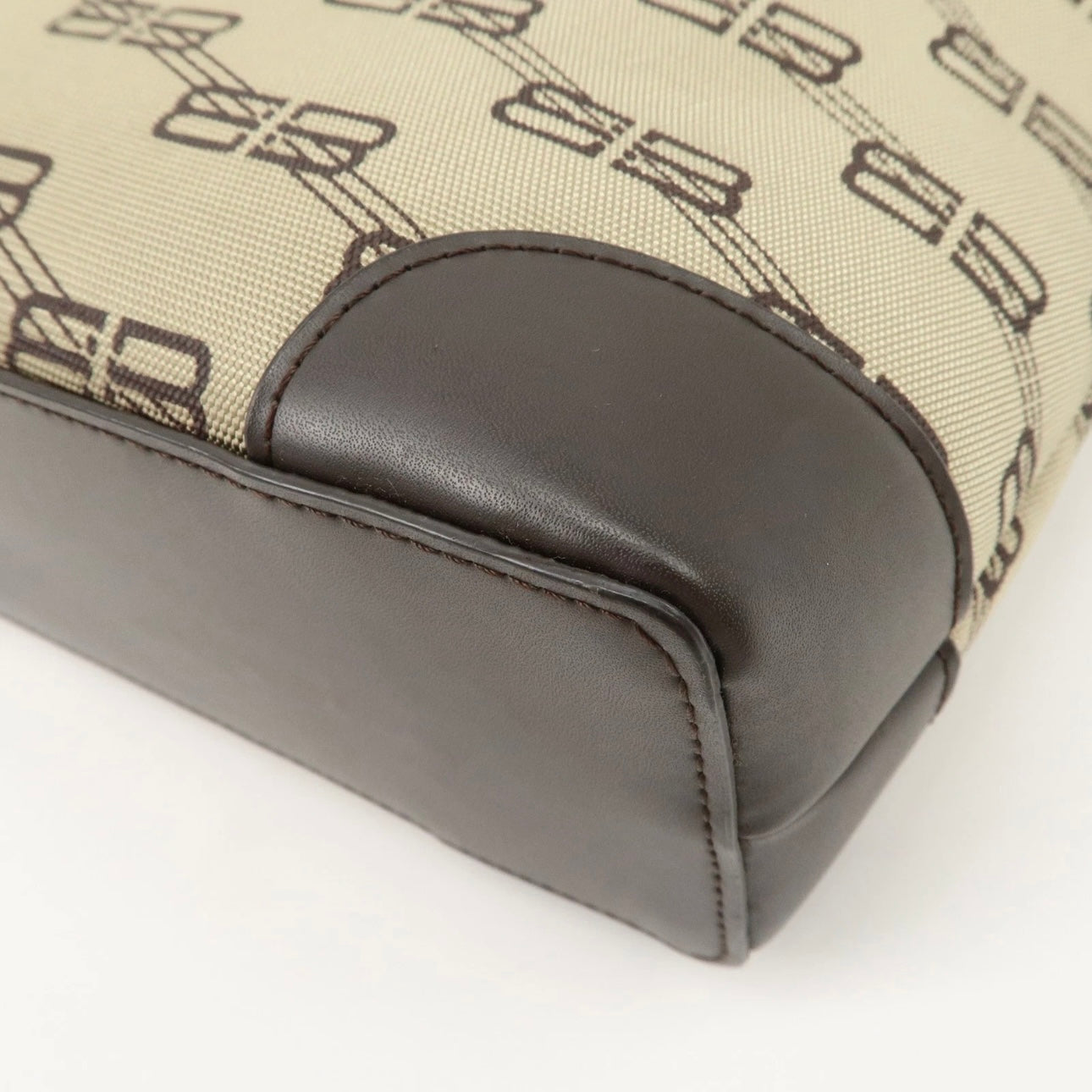 BALENCIAGA Leather Canvas Shoulder Bag