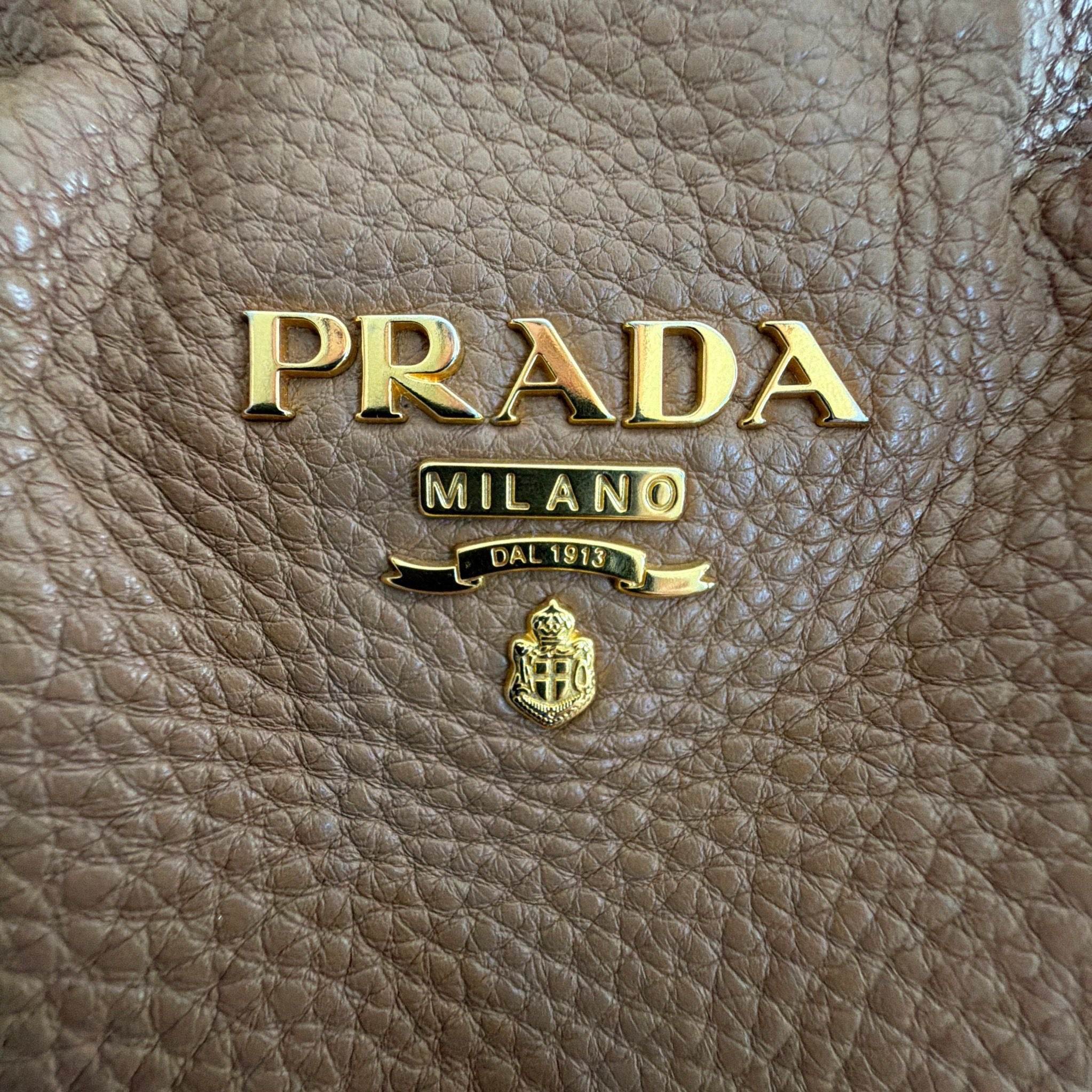 Prada leather tote crossbody bag